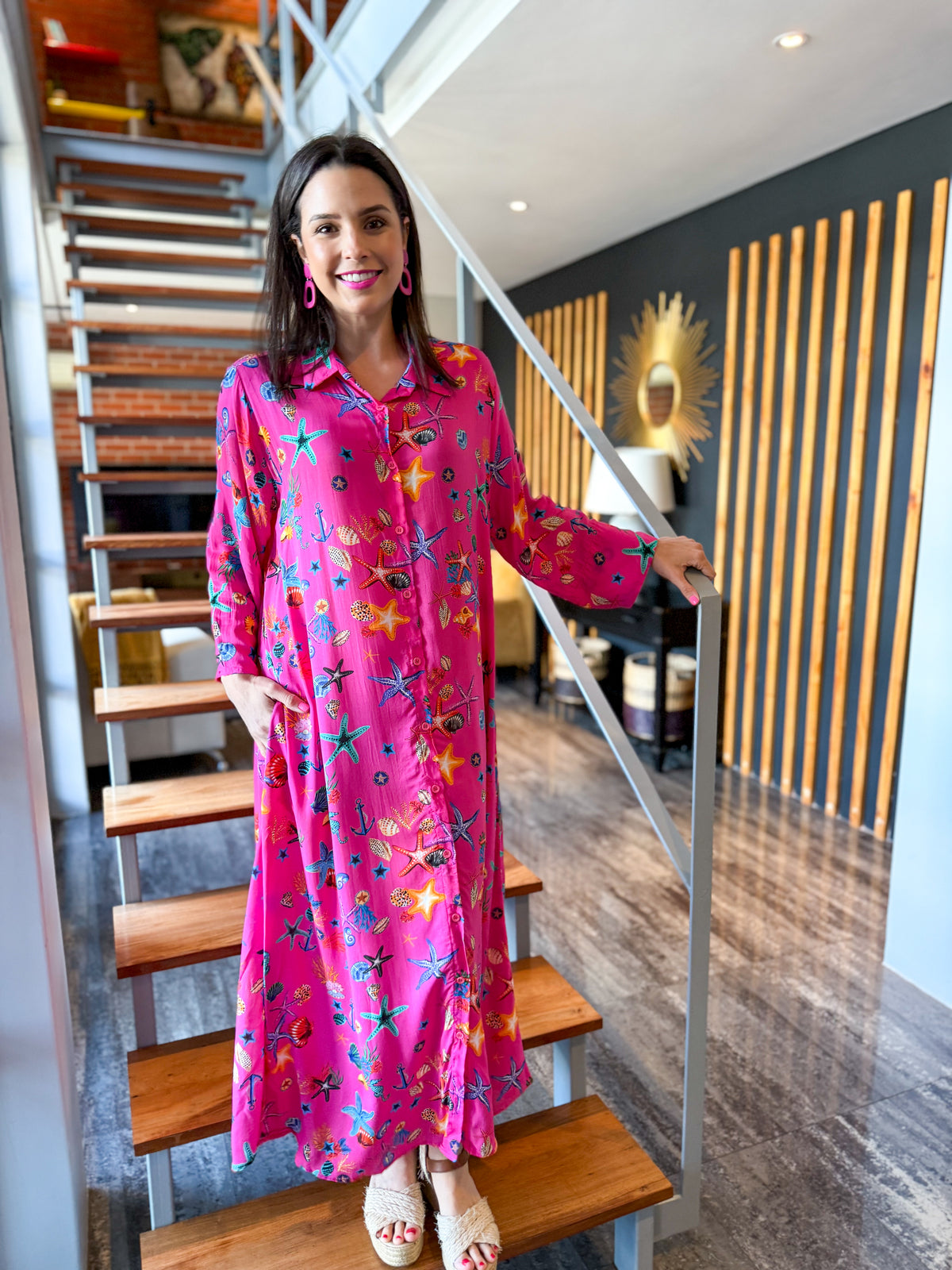 Amanda dress - Pink sea soul