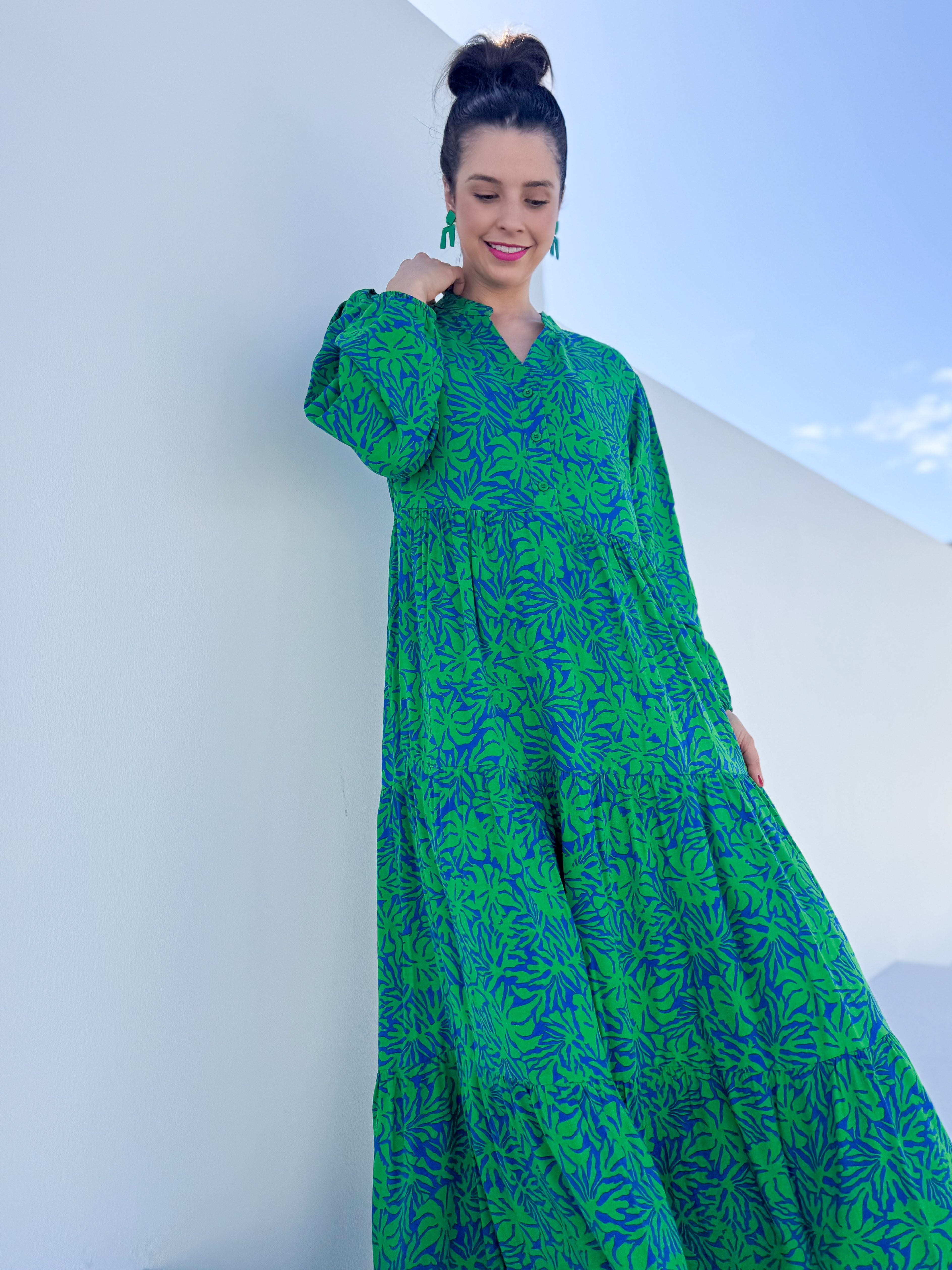 Thea dress - Green floral