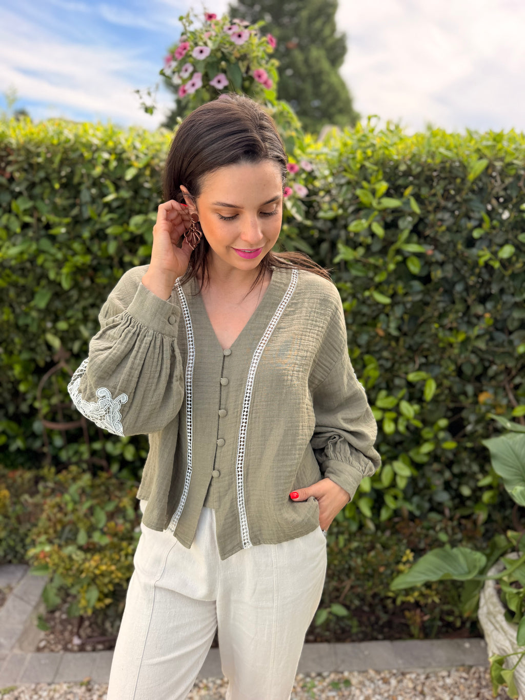 Jeanley blouse - Khaki