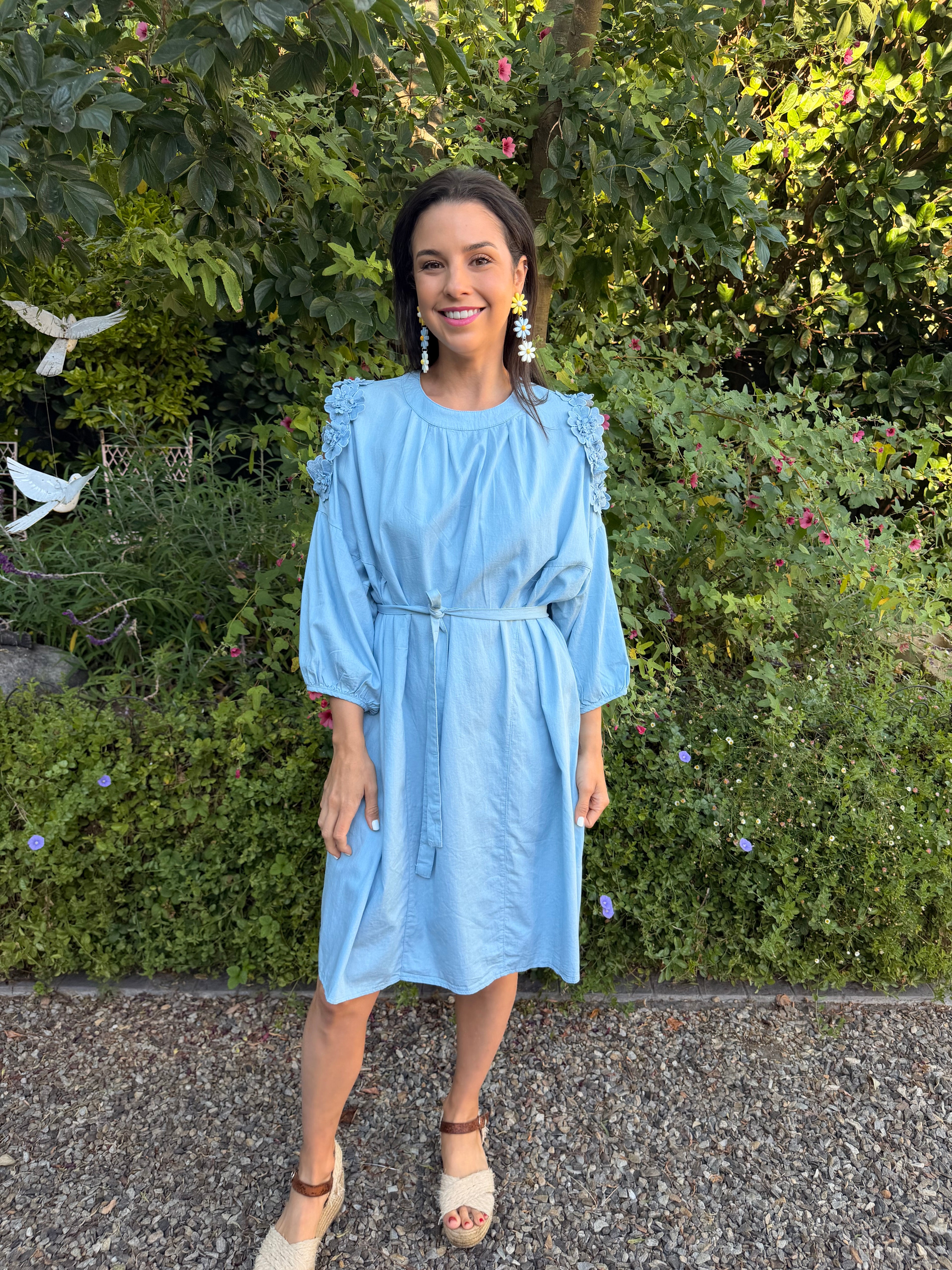 Liliana Italian dress - Light denim