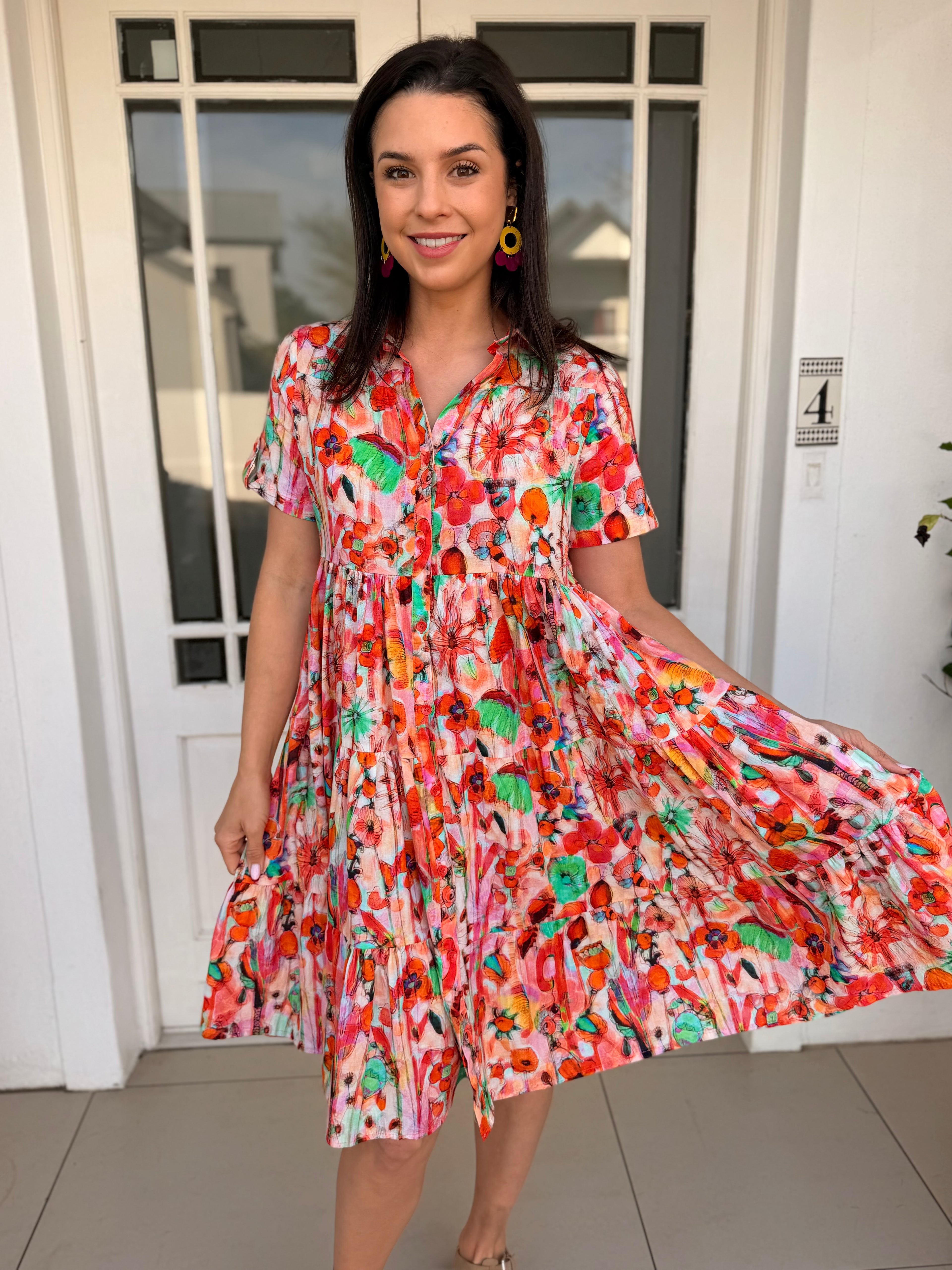 Doll dress - Poppies
