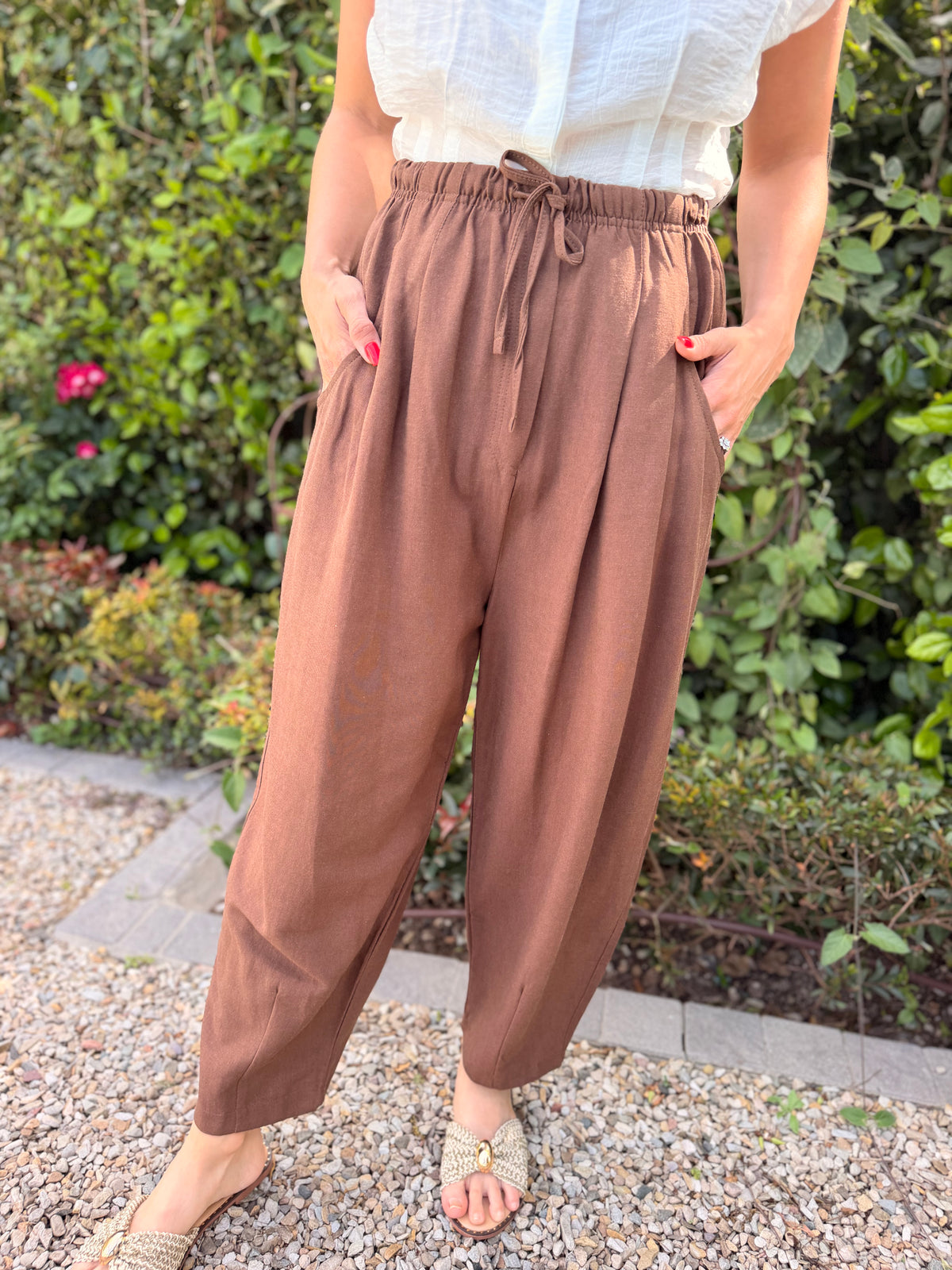 Bernia barrel pants - Brown