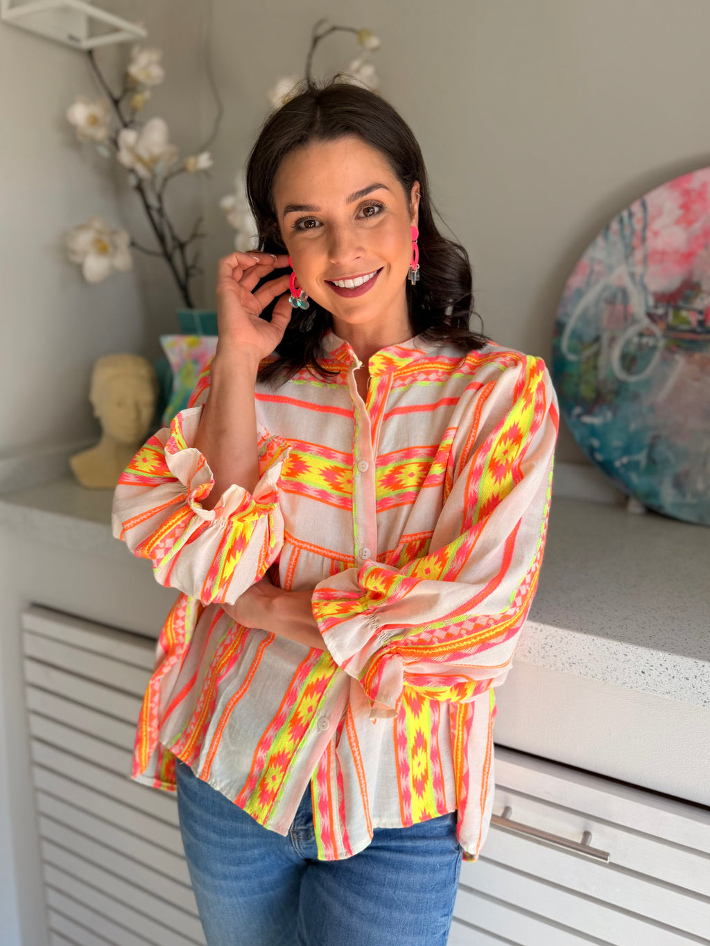 Jill top - Boho pink