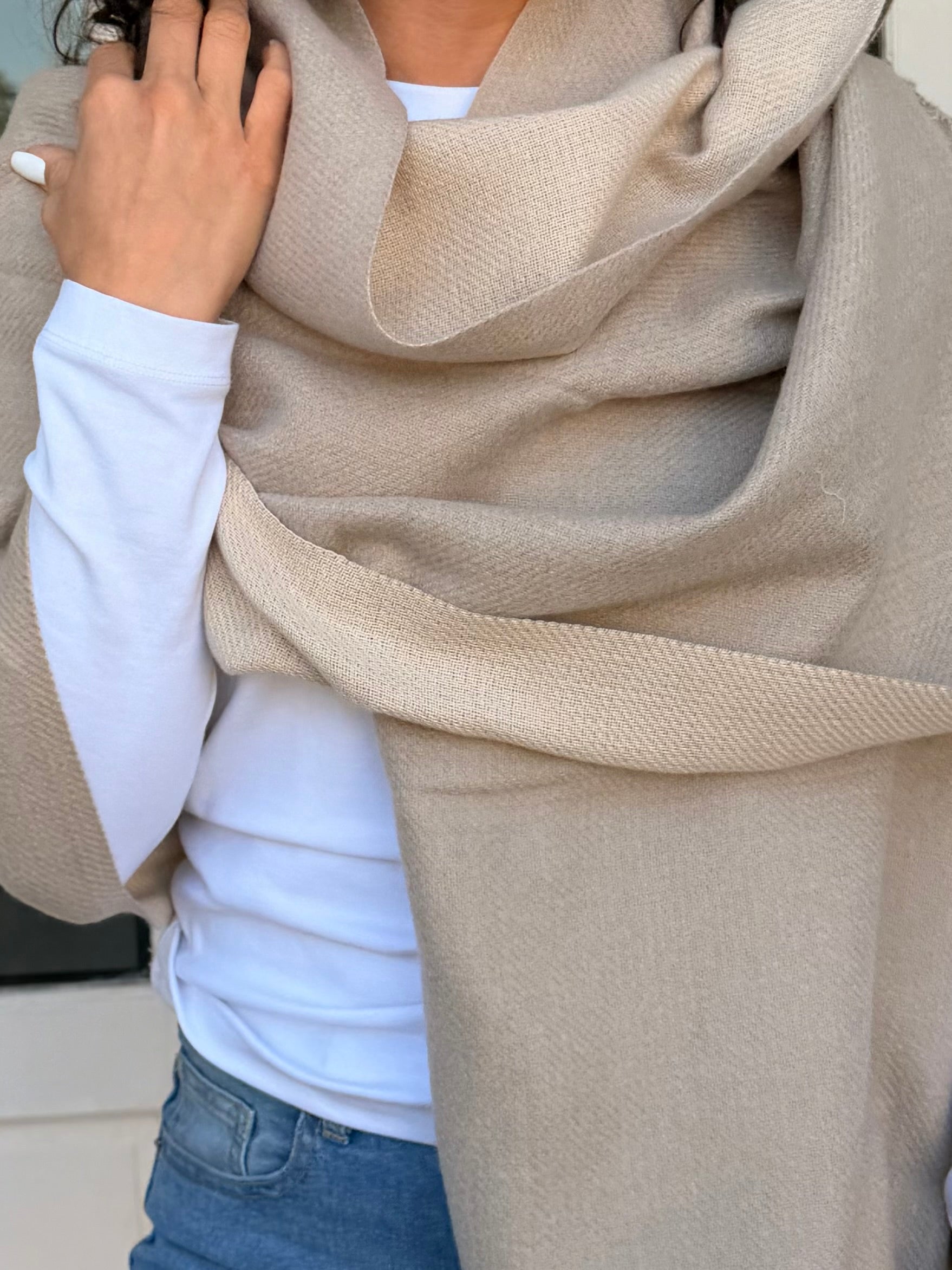 Cashmere scarf - Sand