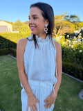 Italian linen top - White