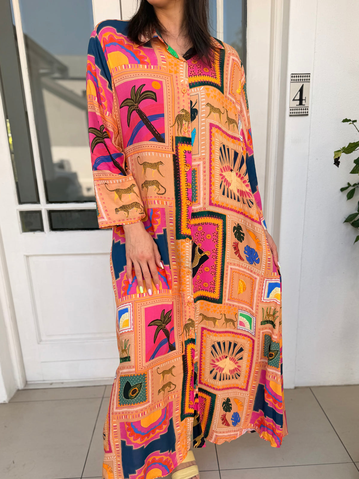 Hannah dress - Spanish leopard