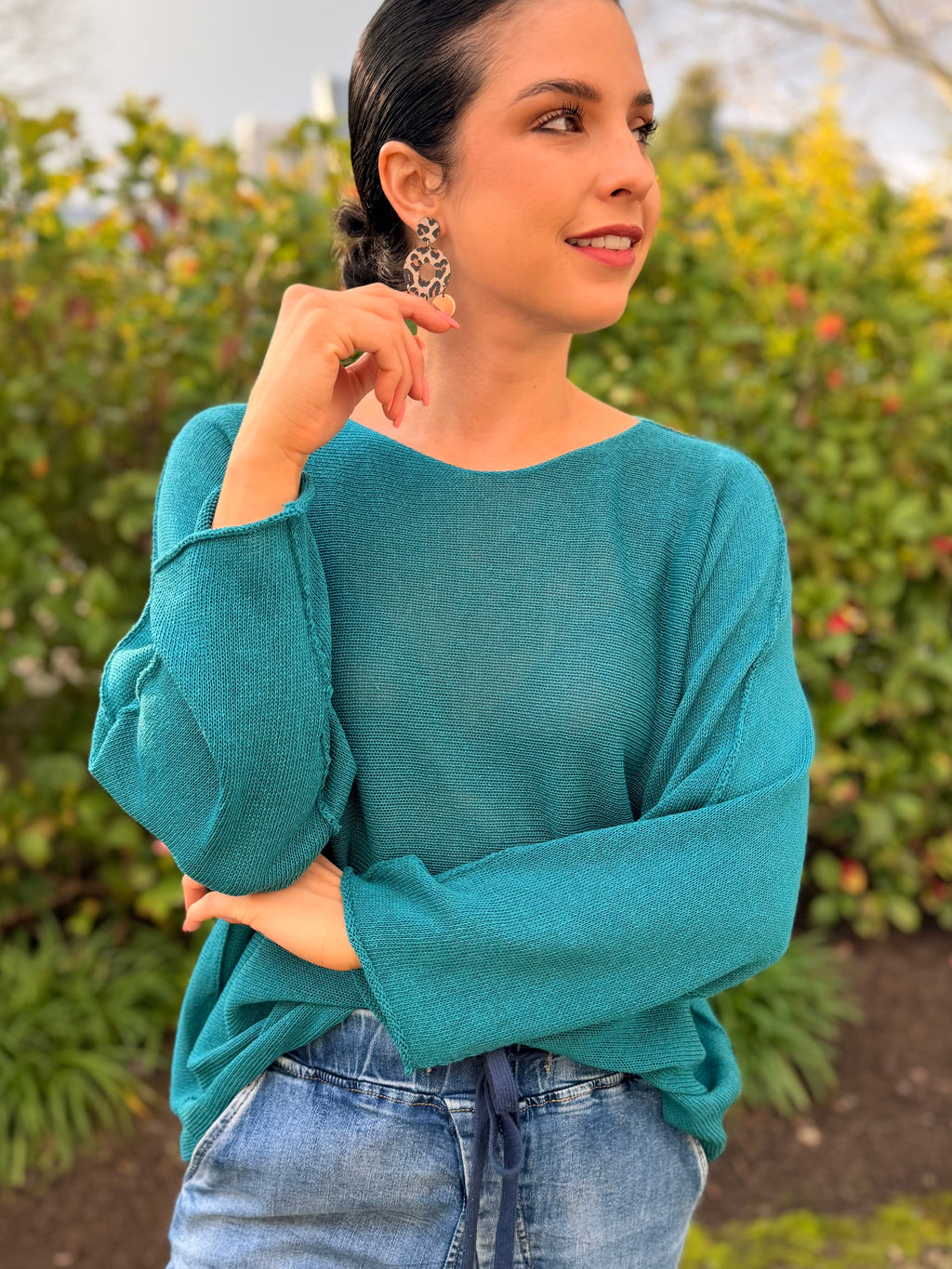Italian cotton knit - Teal