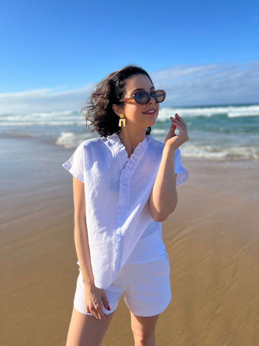 Anelia top - White linen