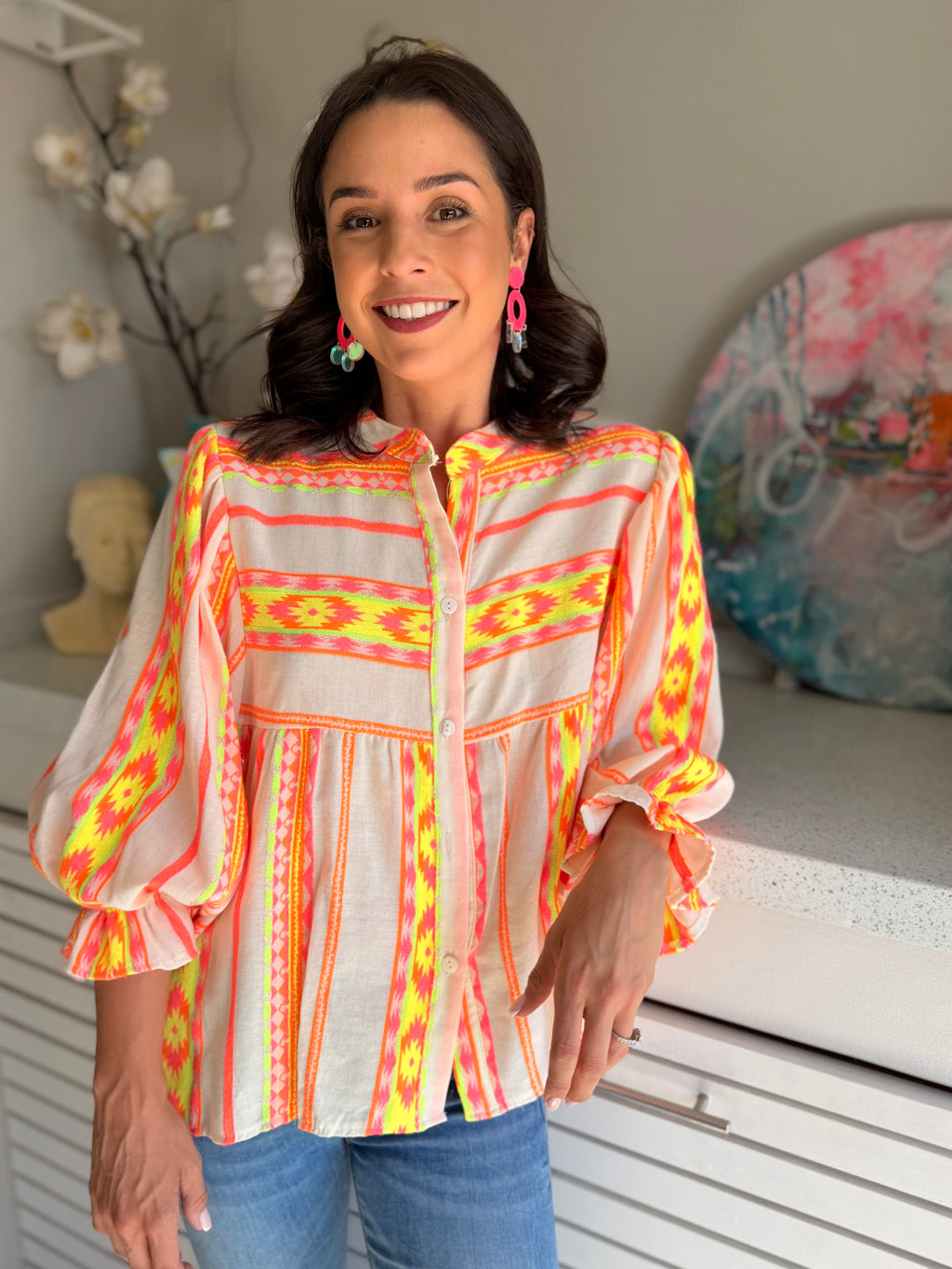 Jill top - Boho pink