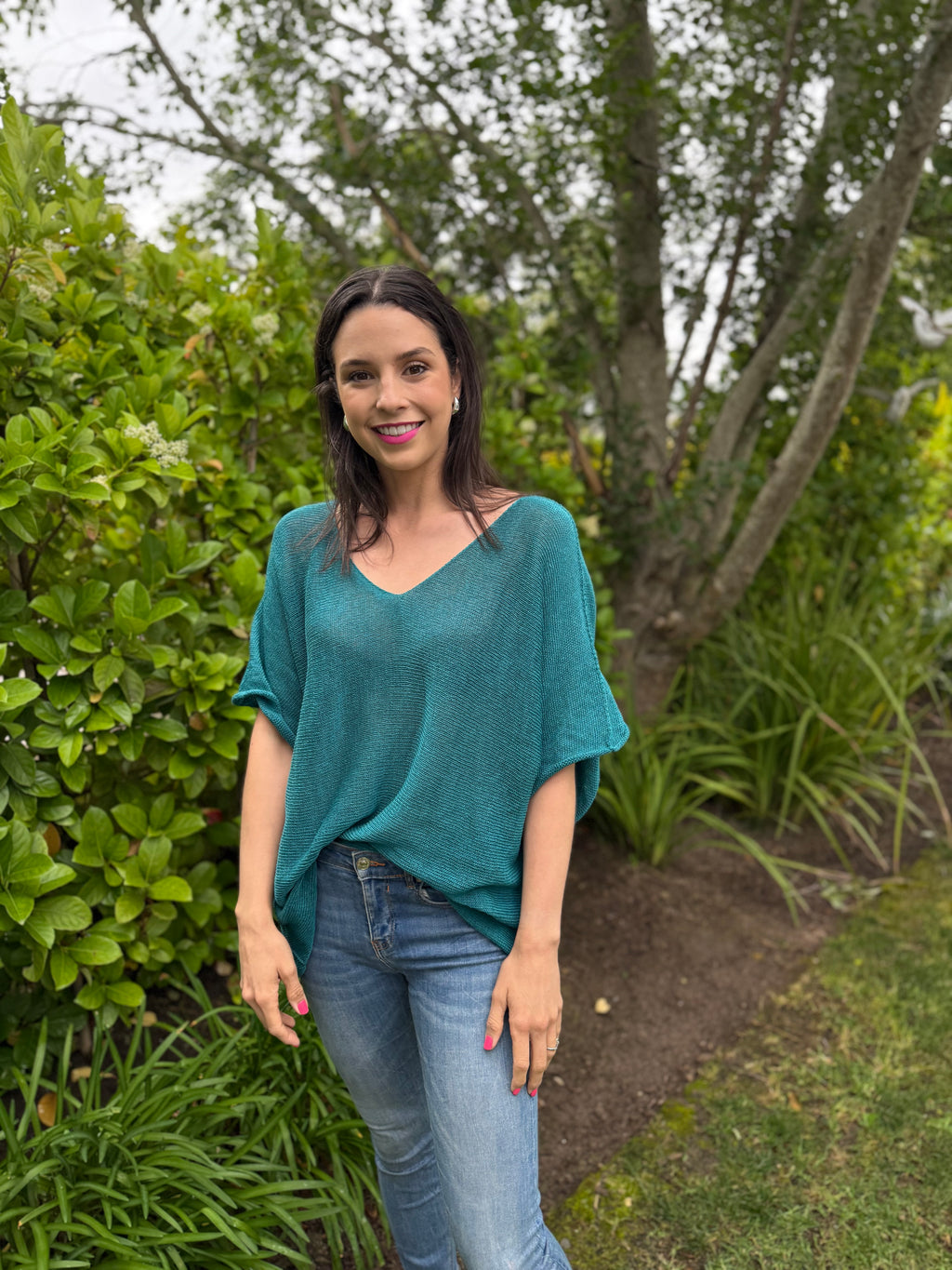 Italian summer knit - Peacock