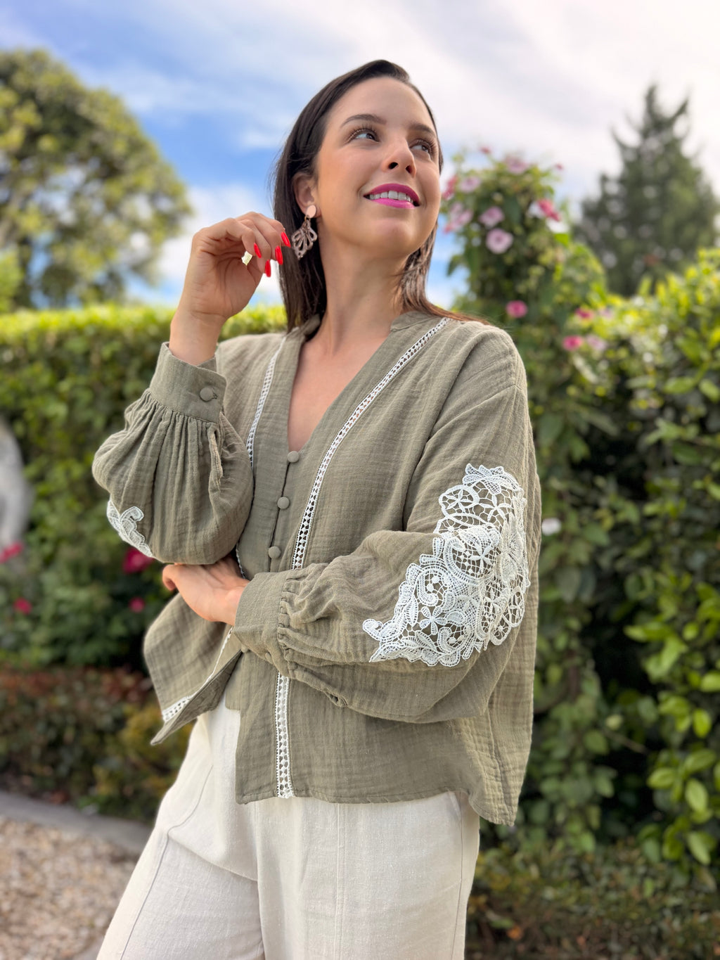 Jeanley blouse - Khaki