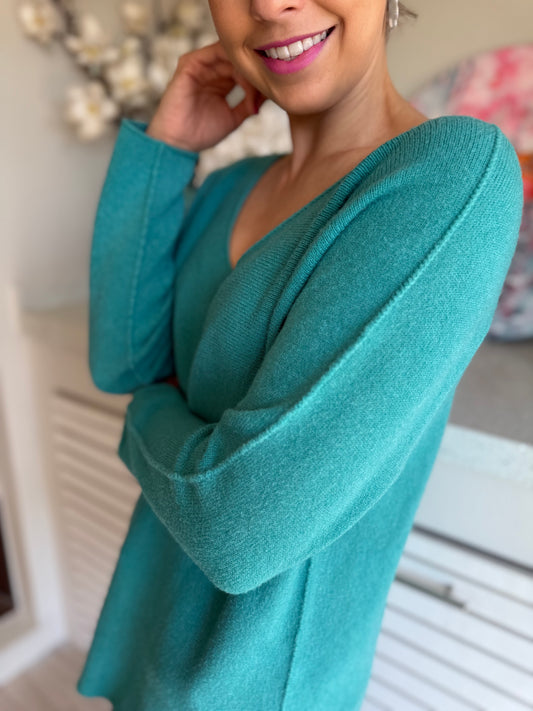 Viscose knit - turquoise