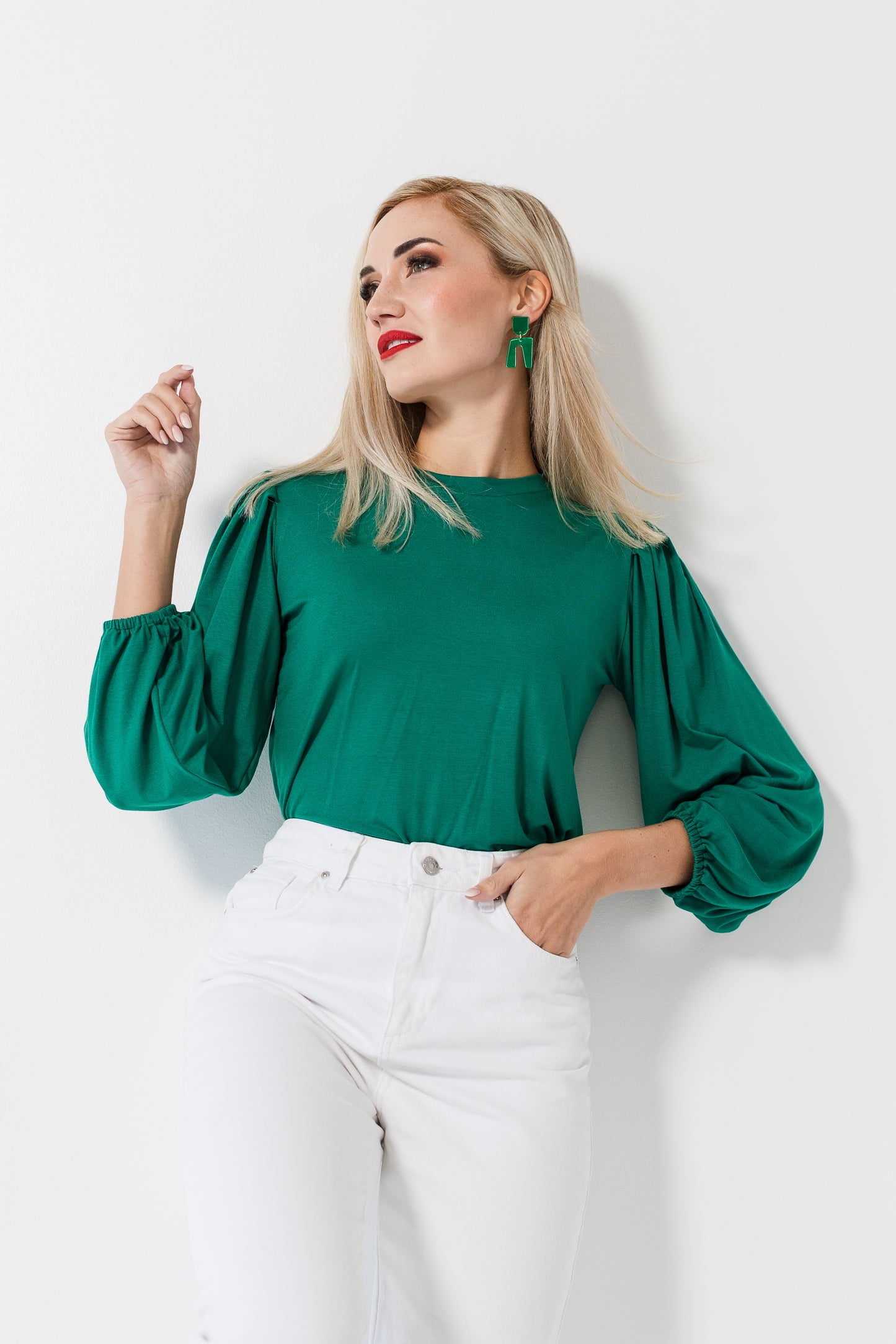 Mia top - Emerald green