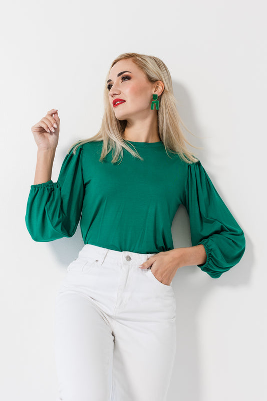 Mia top - Emerald green