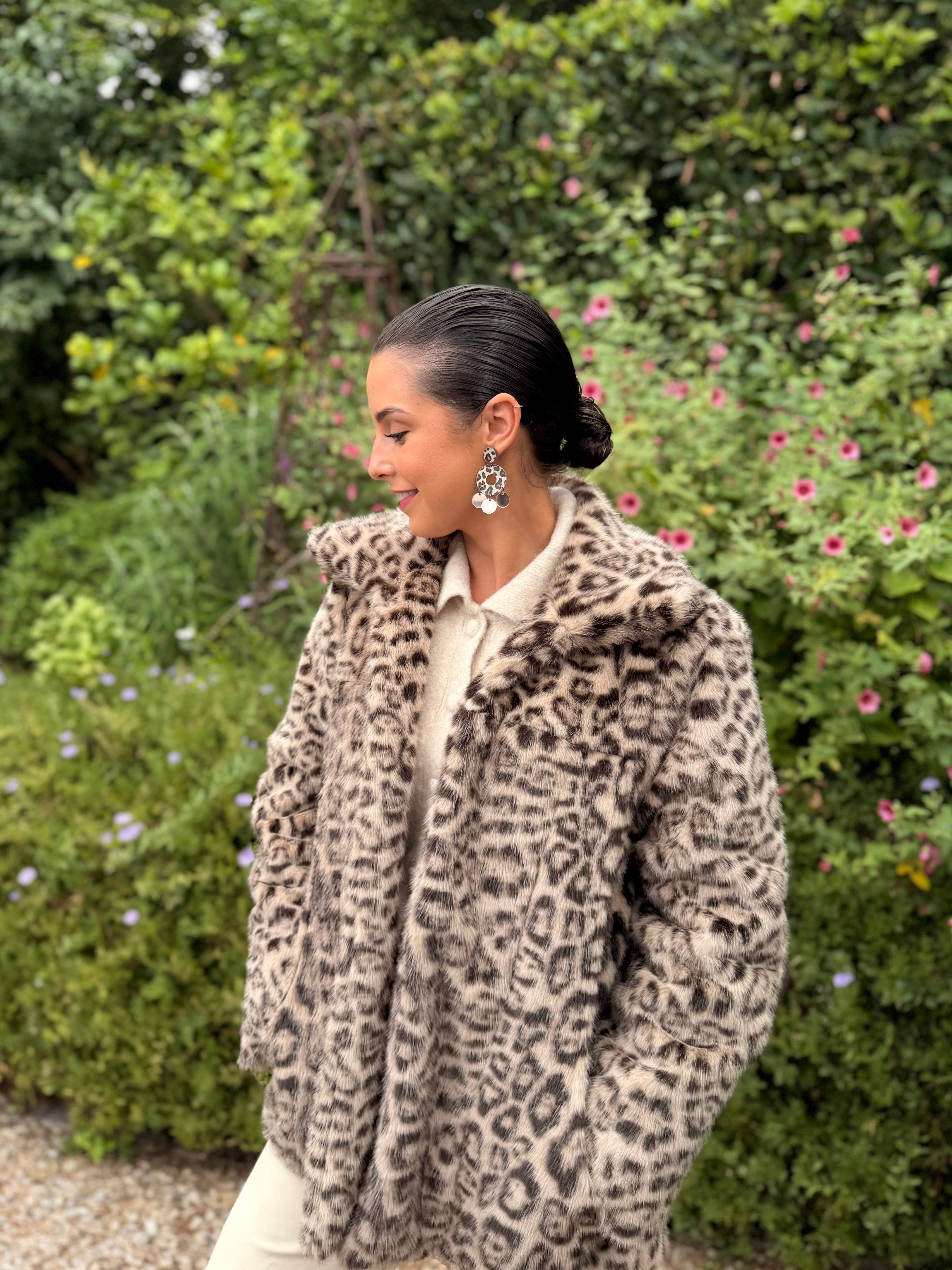 Liza jacket - Leopard fur