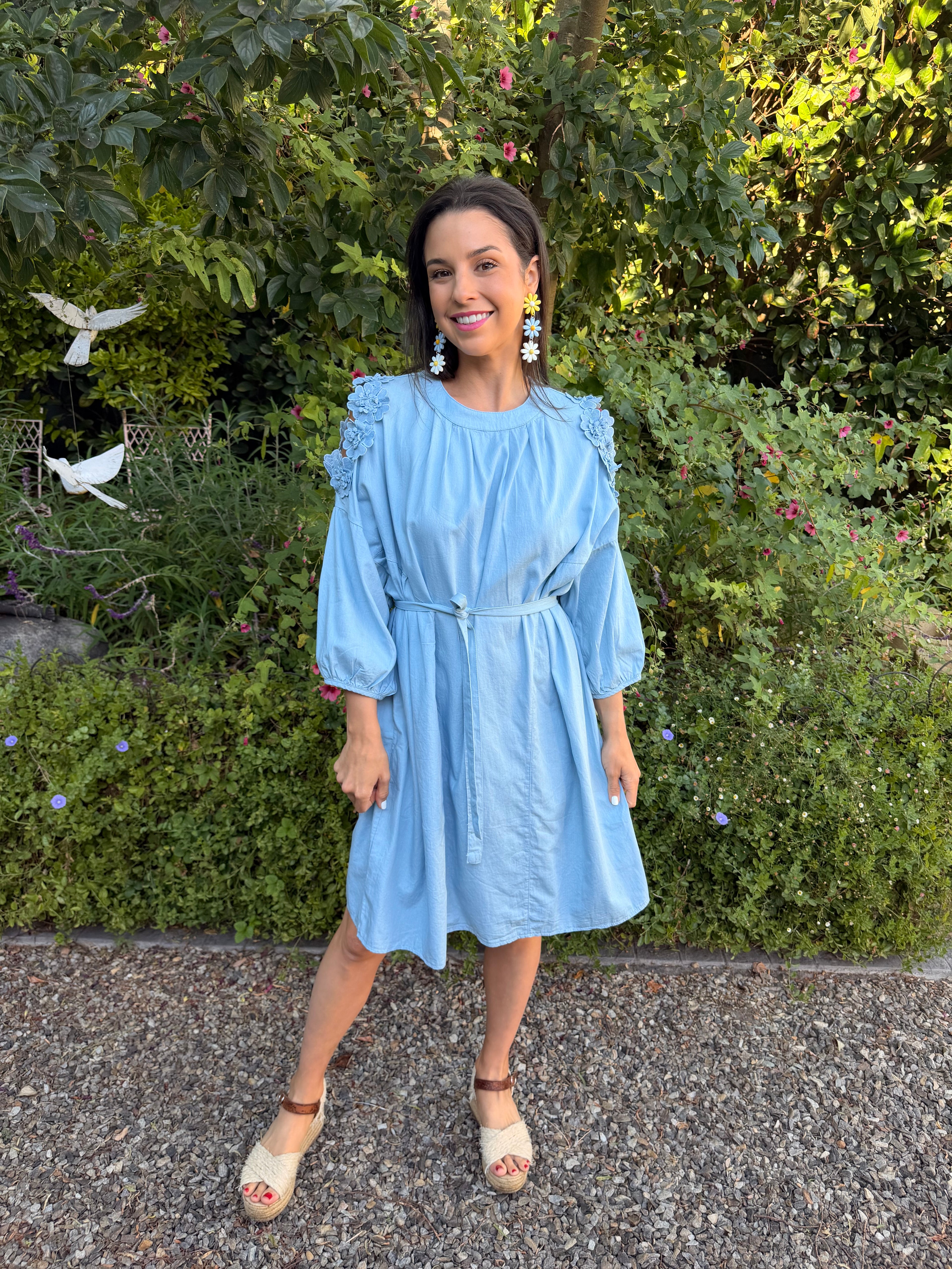 Liliana Italian dress - Light denim