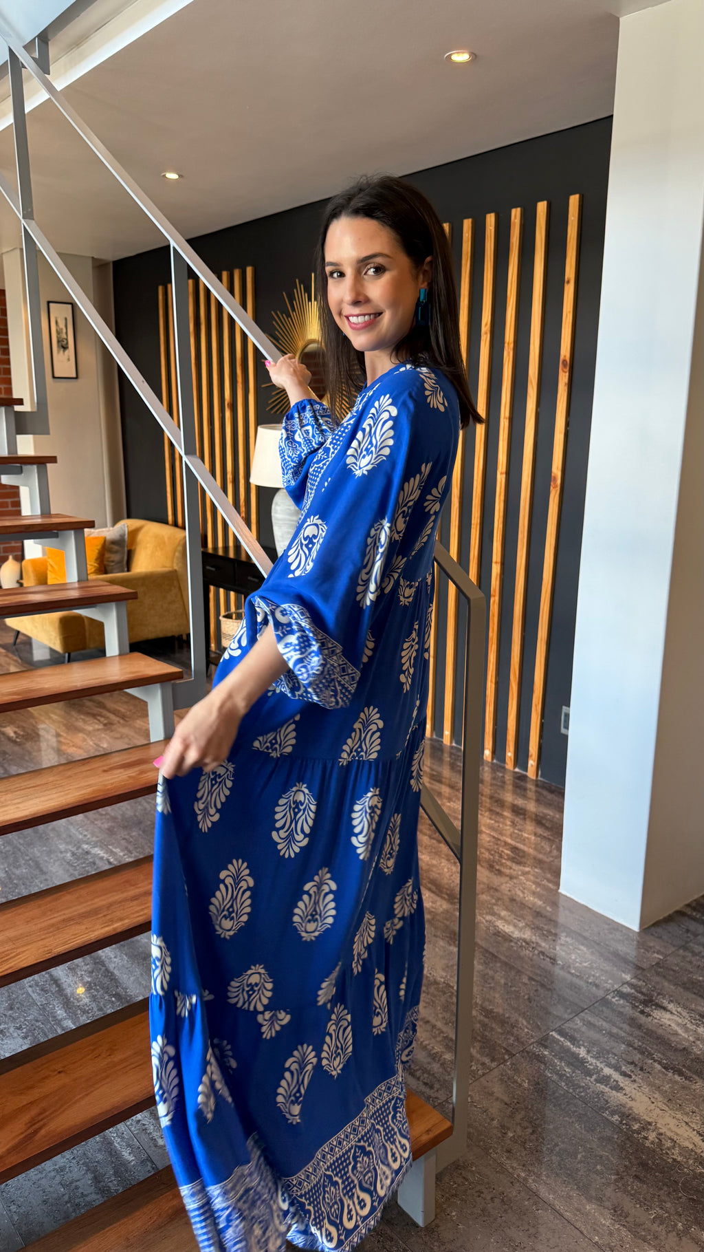 Jenna dress - Blue tribal
