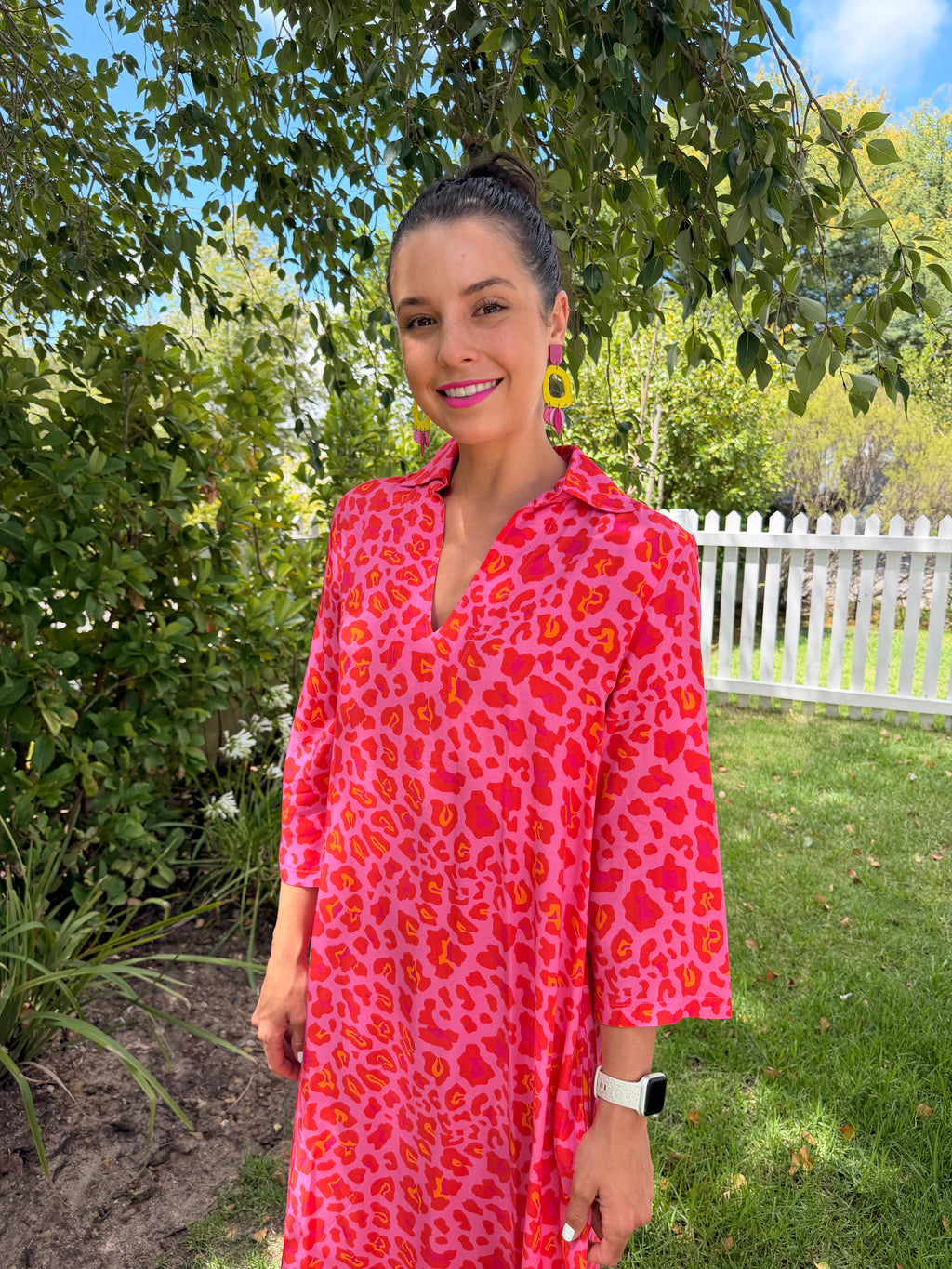 Vicky dress - Pink Leopard