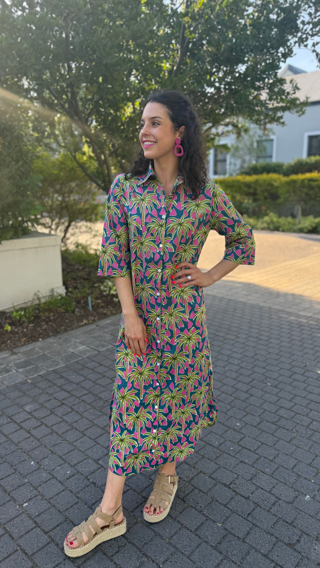 Jennifer dress - Teal Palm