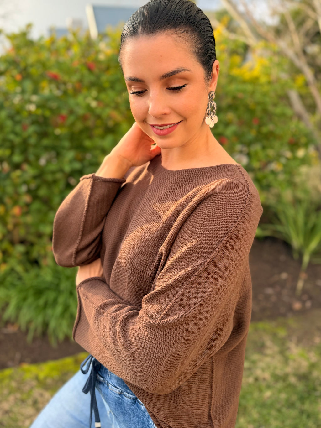 Italian cotton knit - Brown