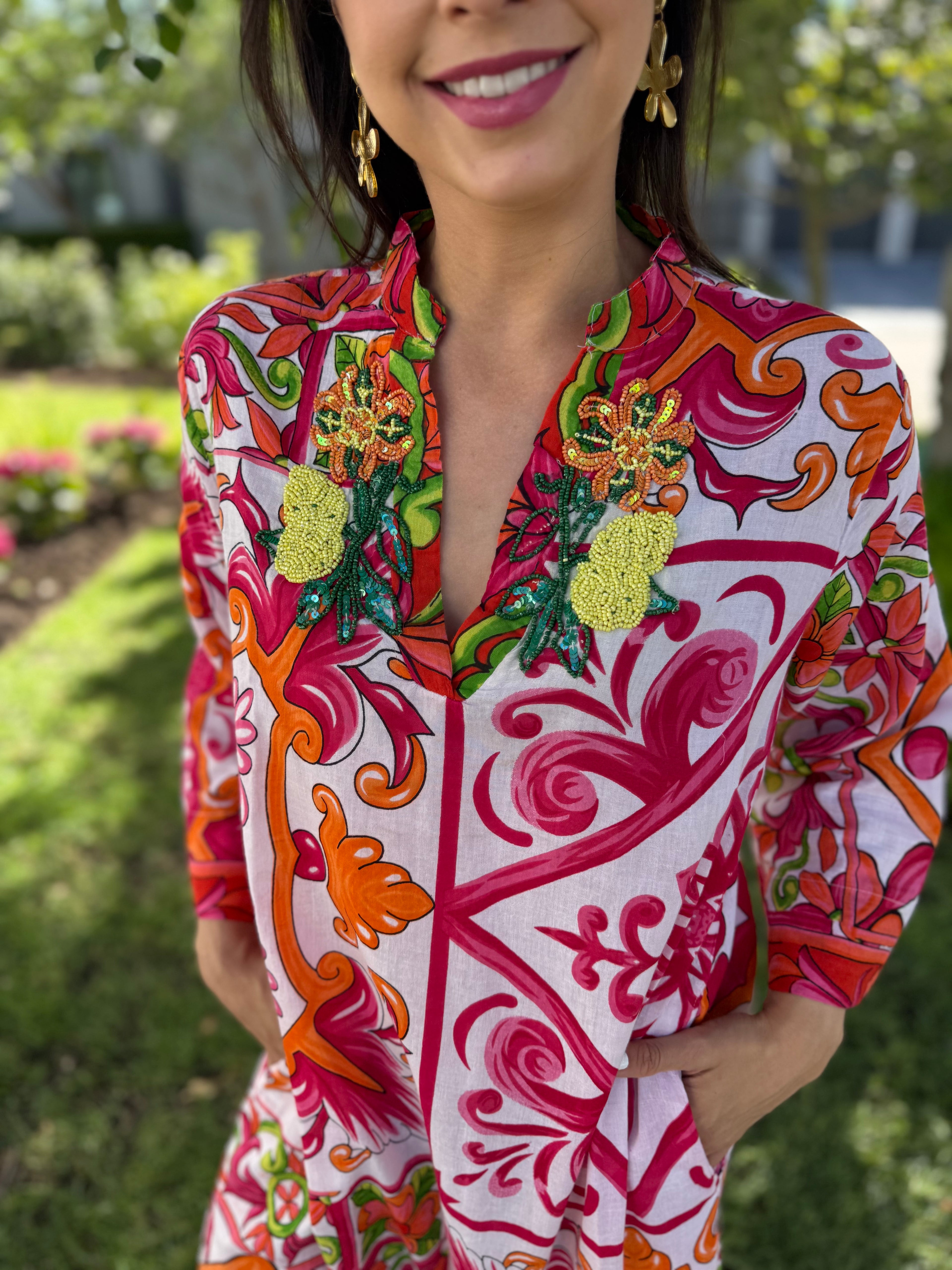 Romey kaftan - Pink La dolcé Vita