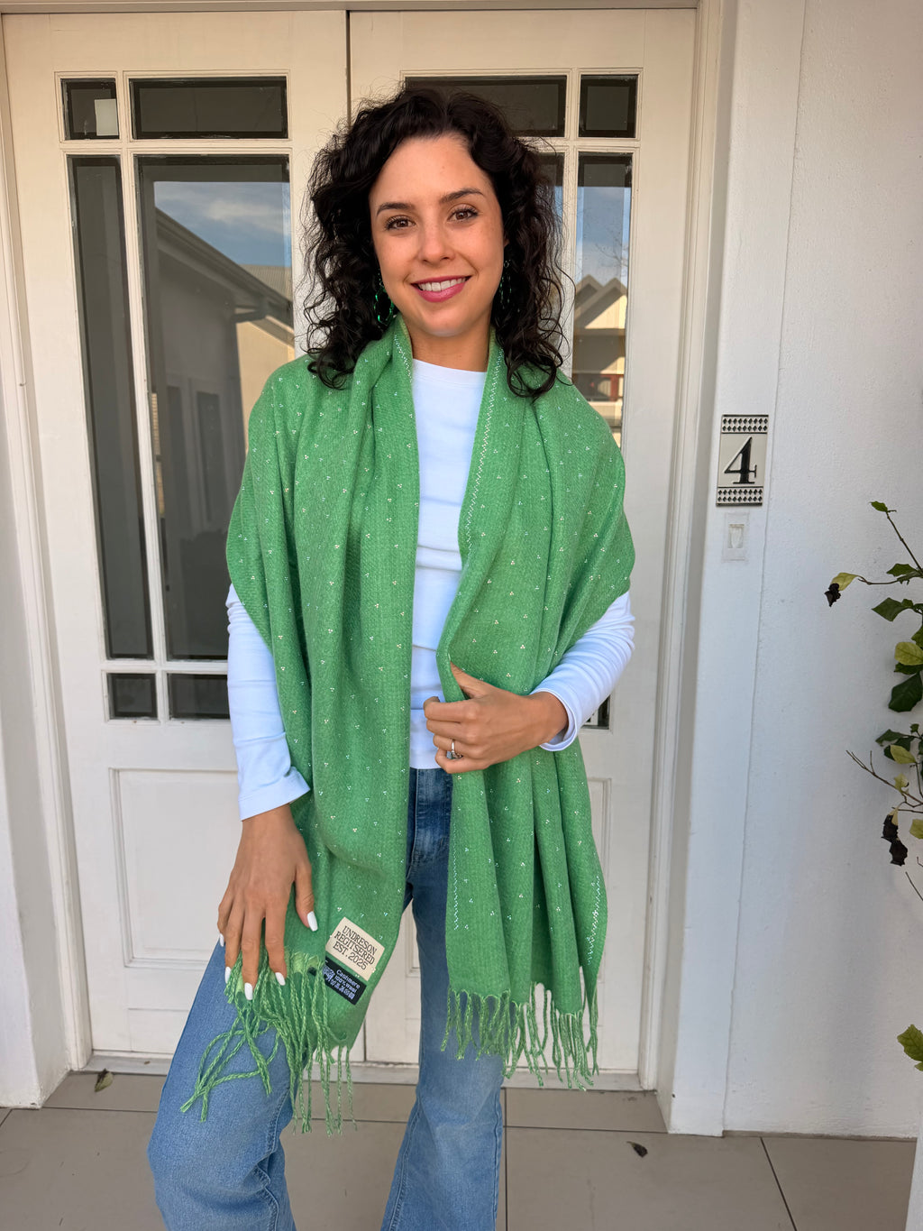 Cashmere shimmer scarf - Green