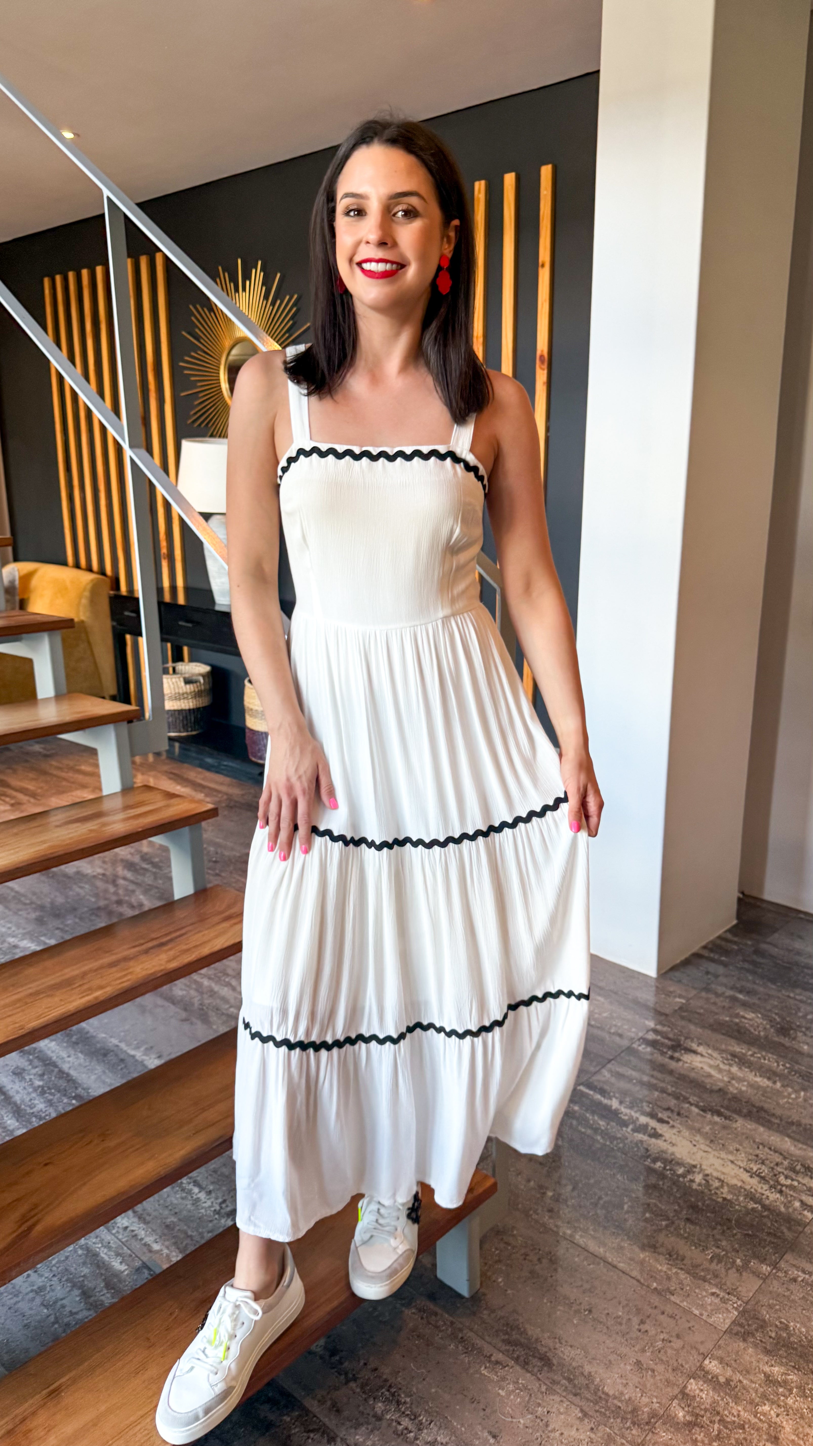 Zig zag dress - Black & white