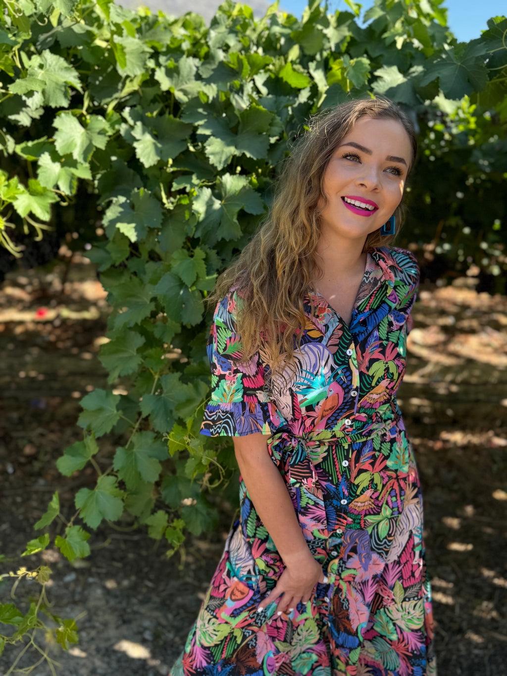 Colleen dress - Highlighter jungle