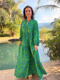 Jenna dress - Green two tone
