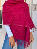 Cashmere shimmer scarf- Magenta