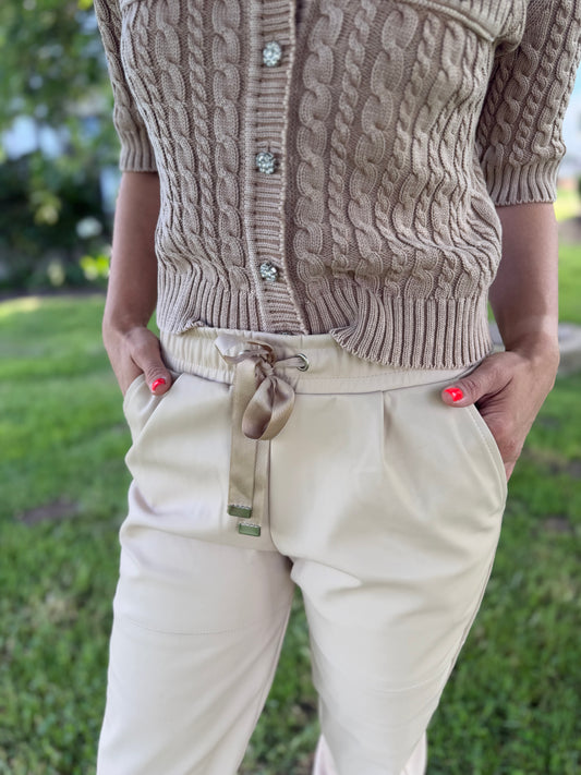 Diamond knit - Beige washed