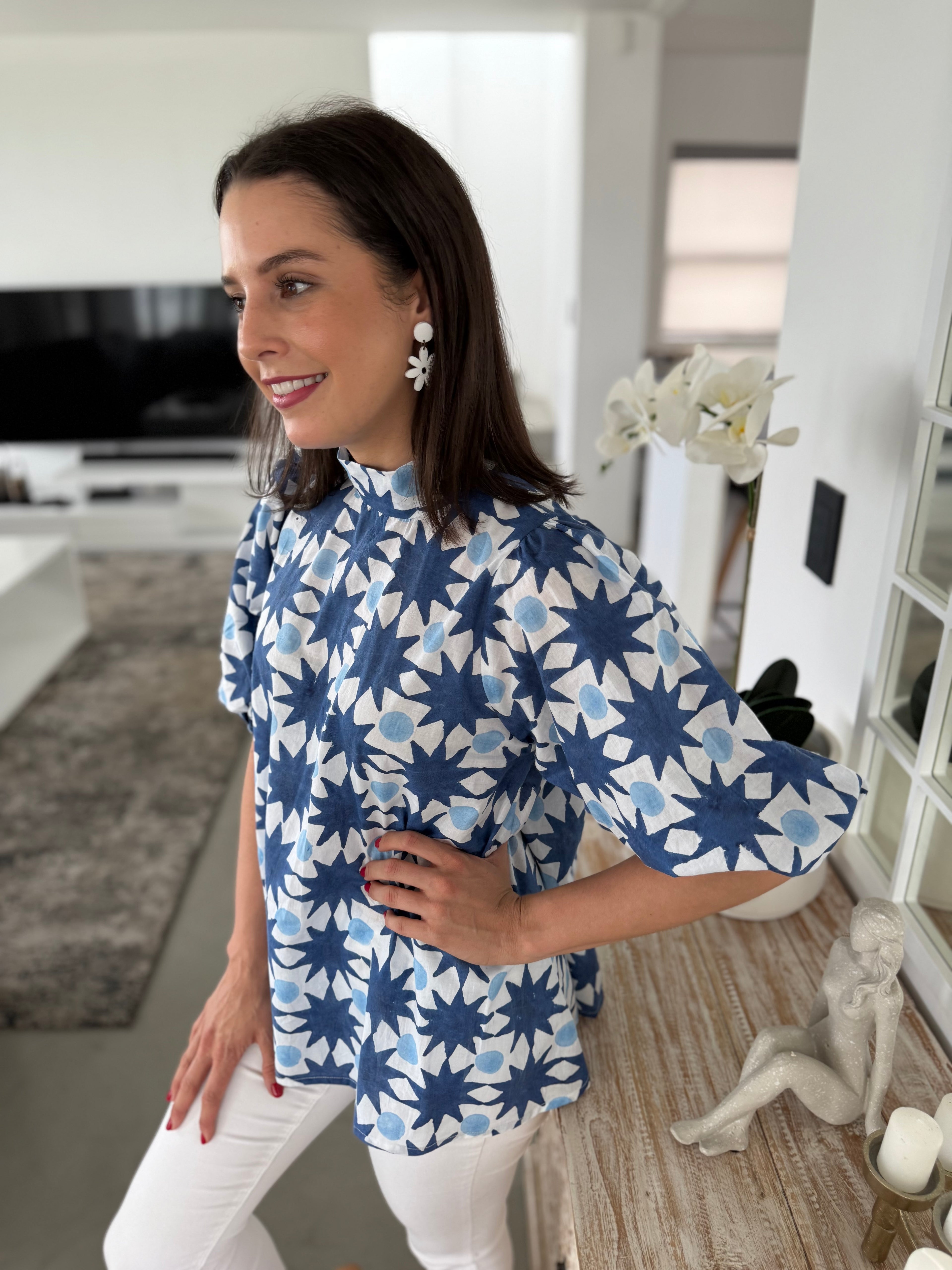 Lena top - Blue star