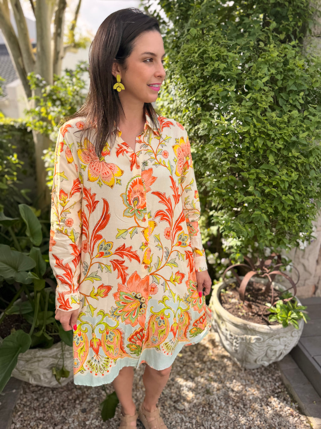 Cindy dress - Gauva floral