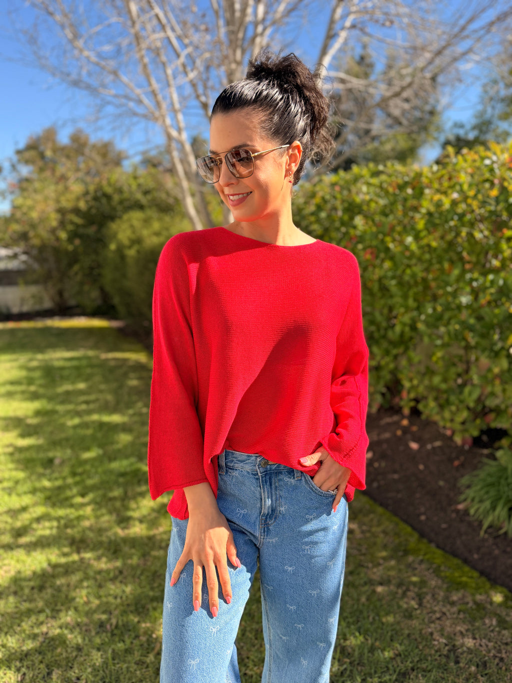 Italian cotton knit - Red