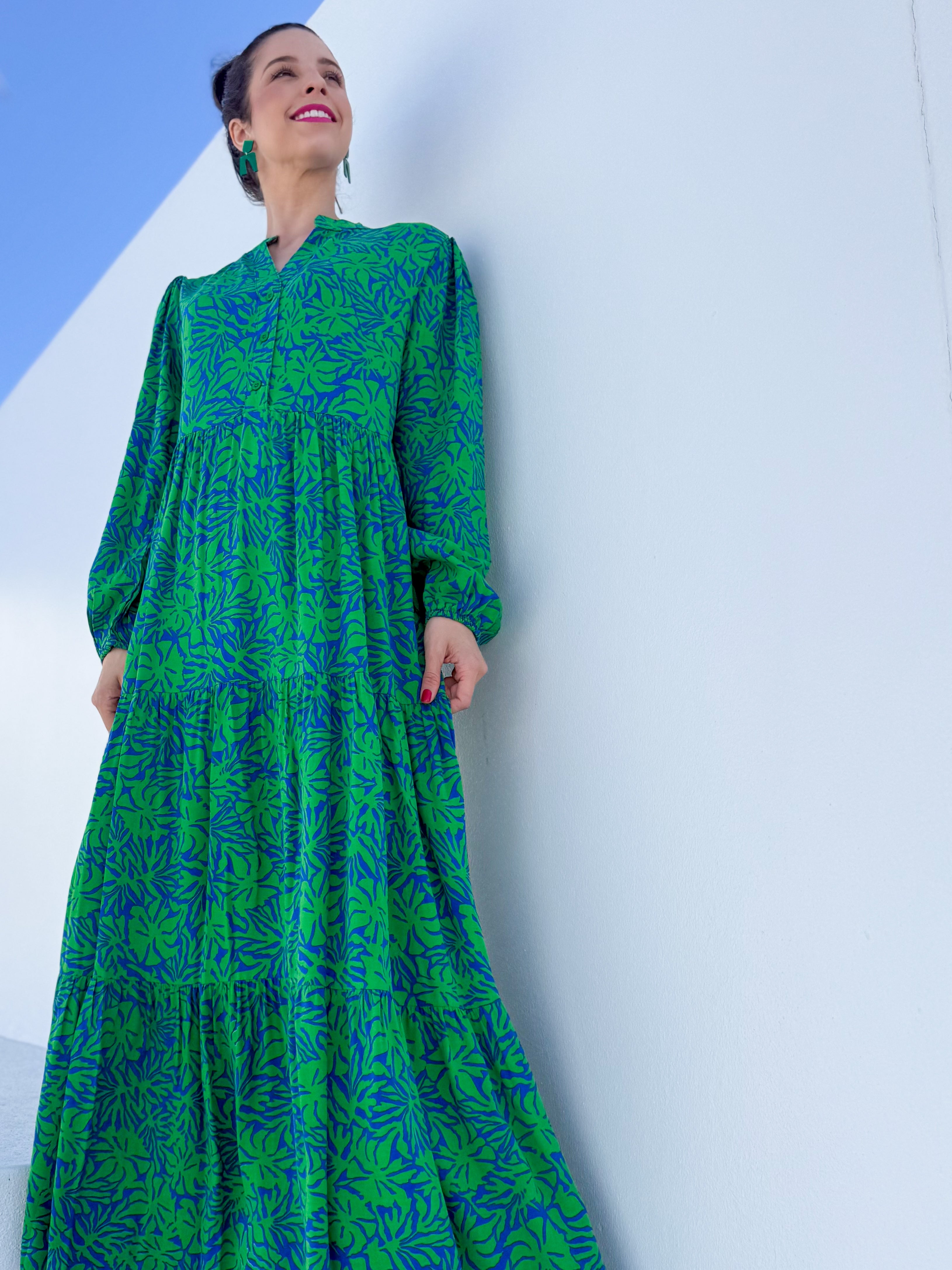 Thea dress - Green floral