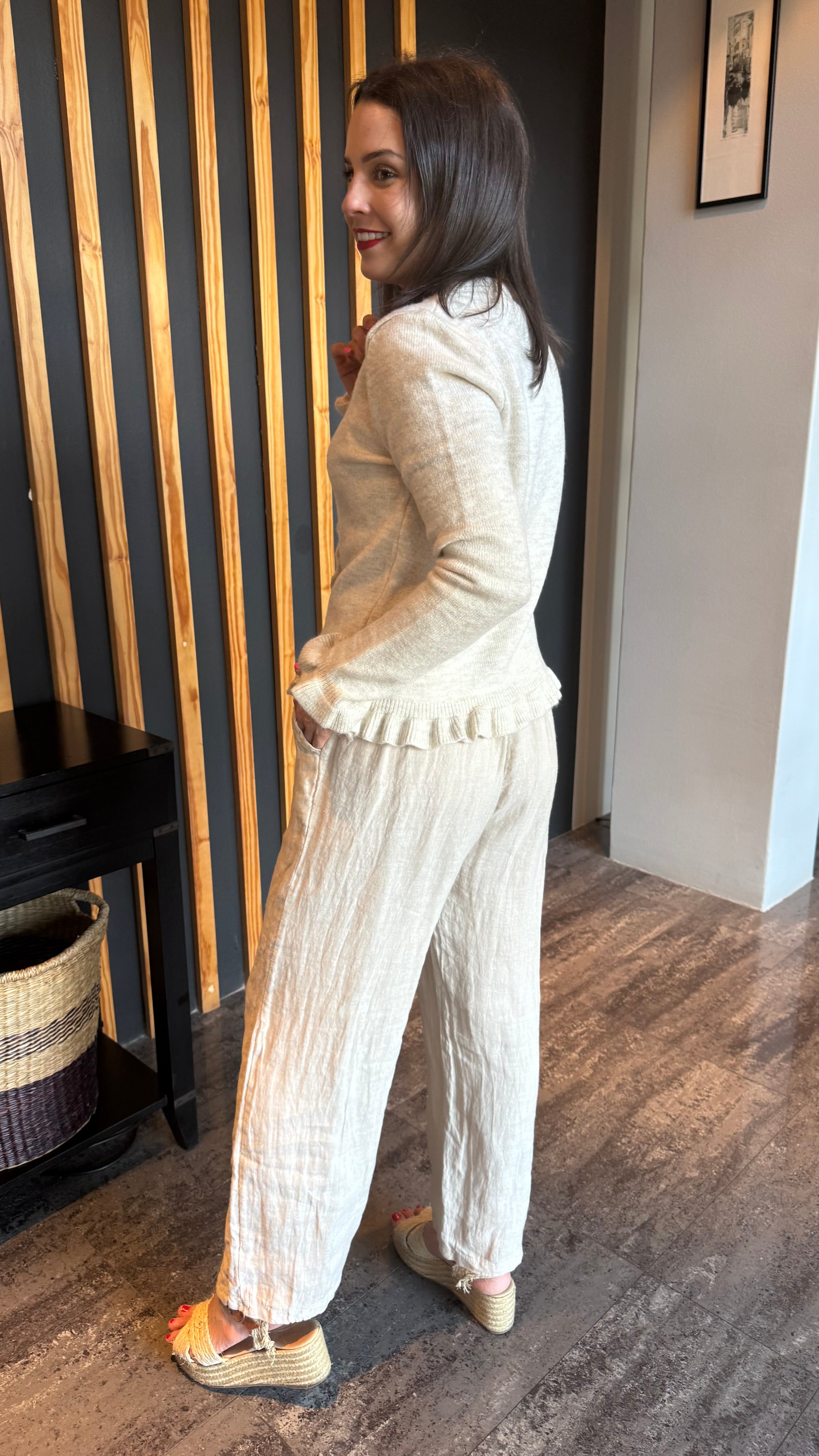 Italian linen pants - beige