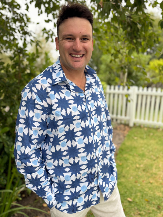 Johan shirt - Blue stars