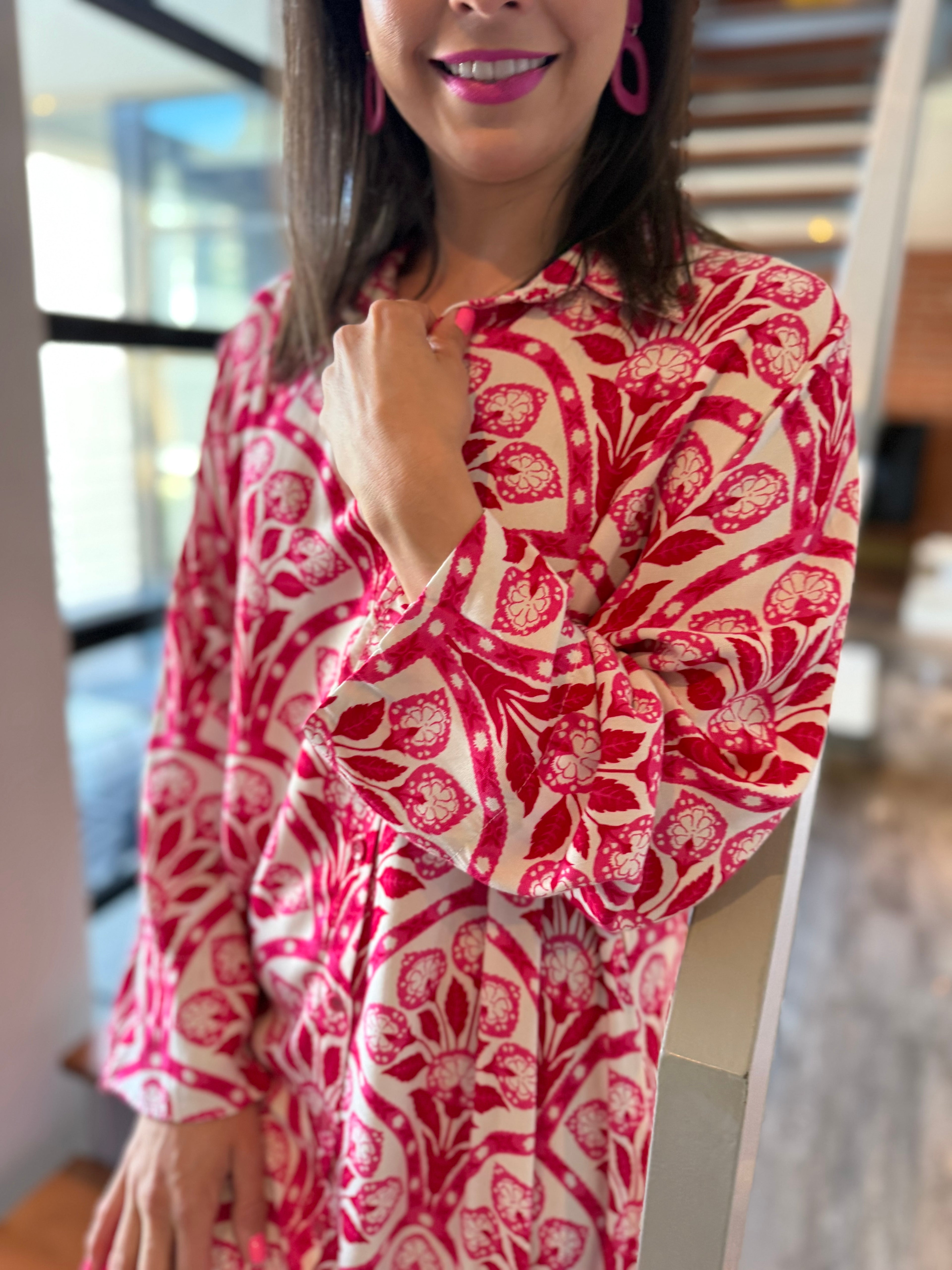 Dessie dress - Cerise Indie