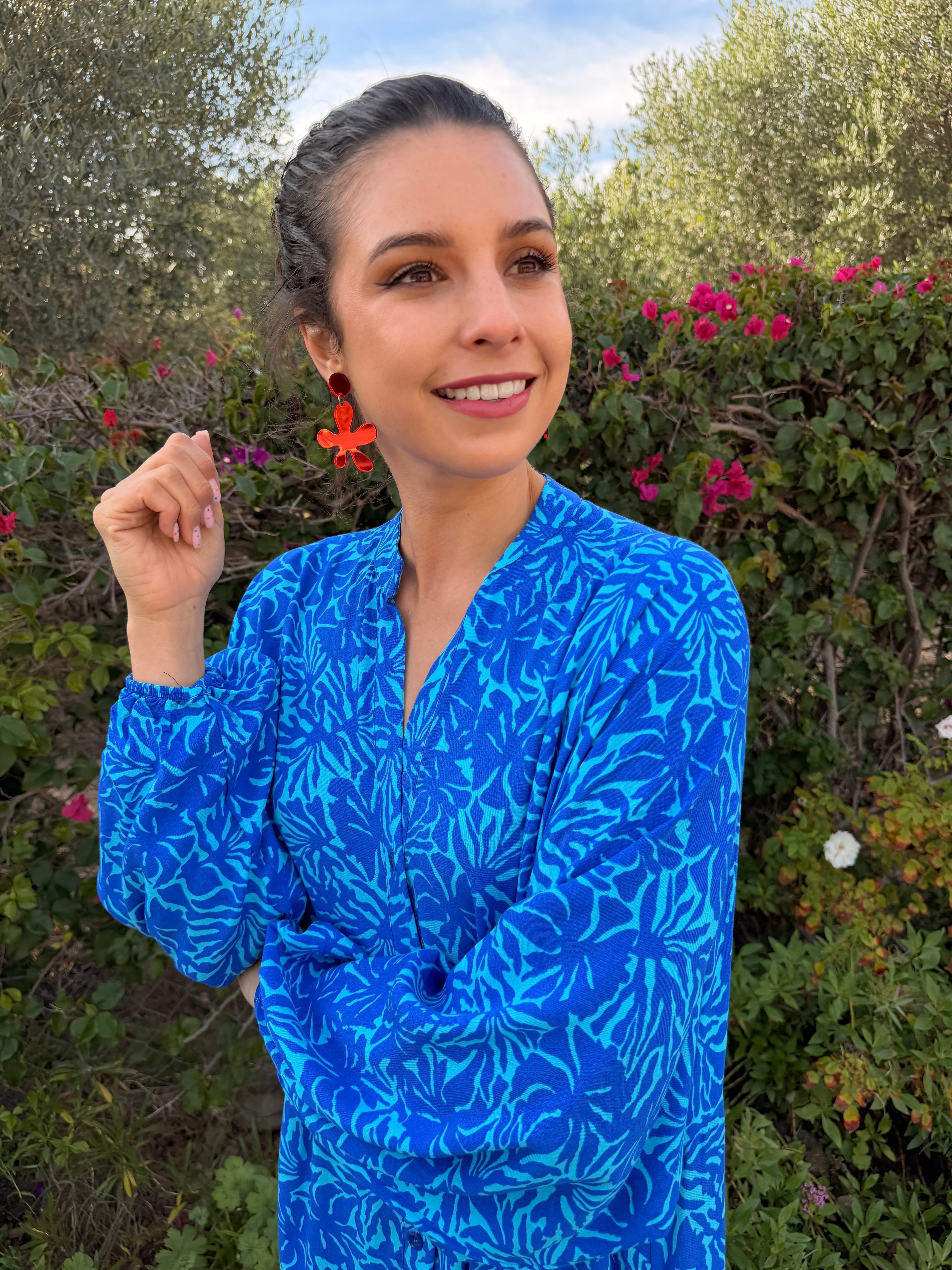 Jenna dress - Blue two tone