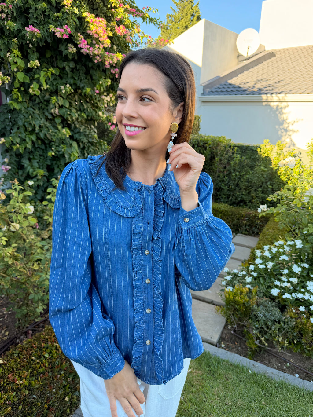 Bernice Italian blouse - Denim