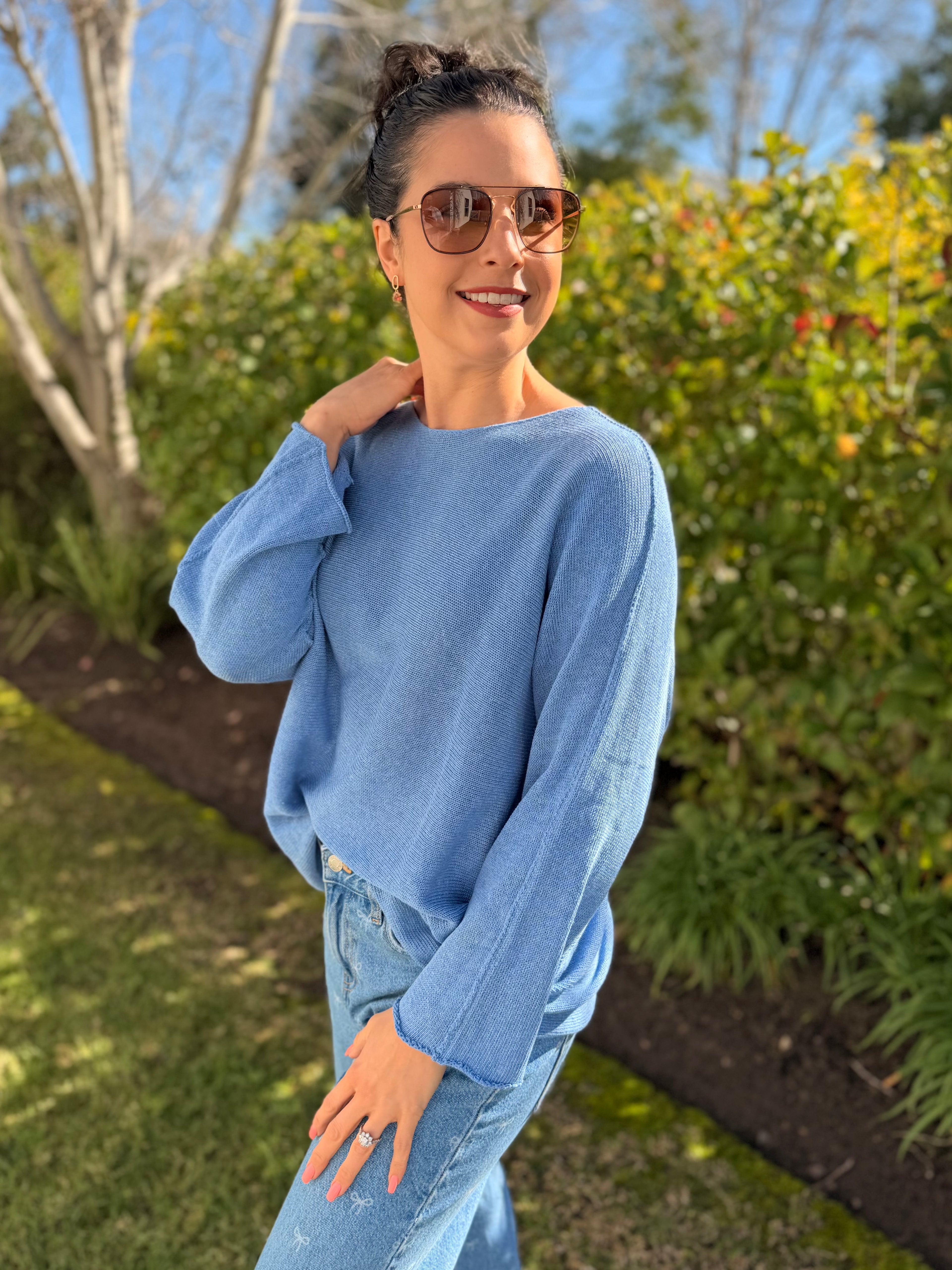 Italian cotton knit - Denim