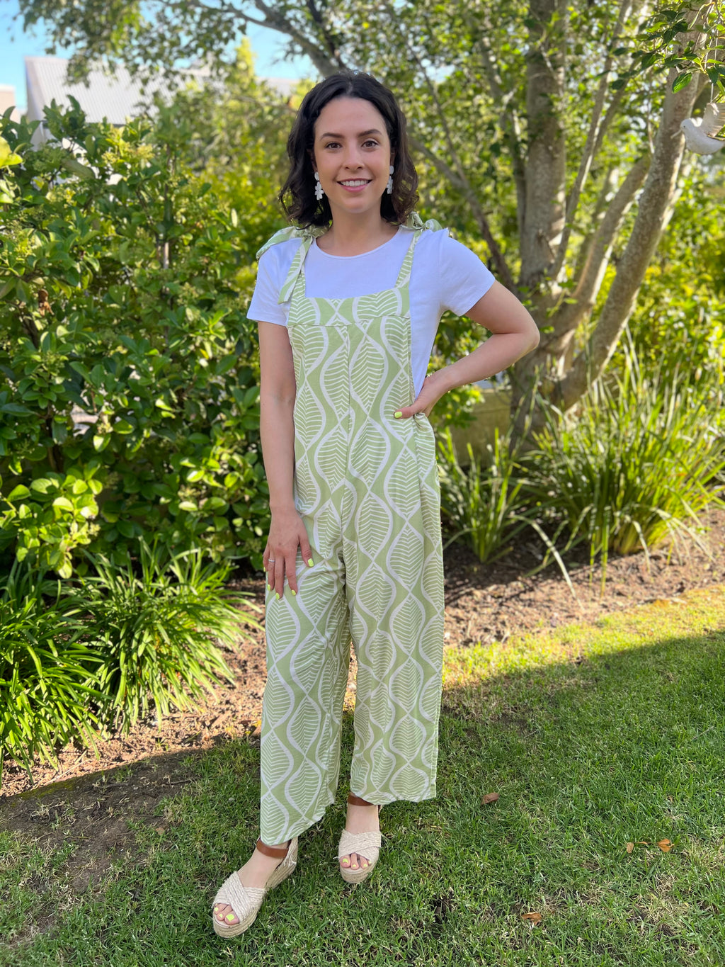 Emma jumpsuit - Green leaf