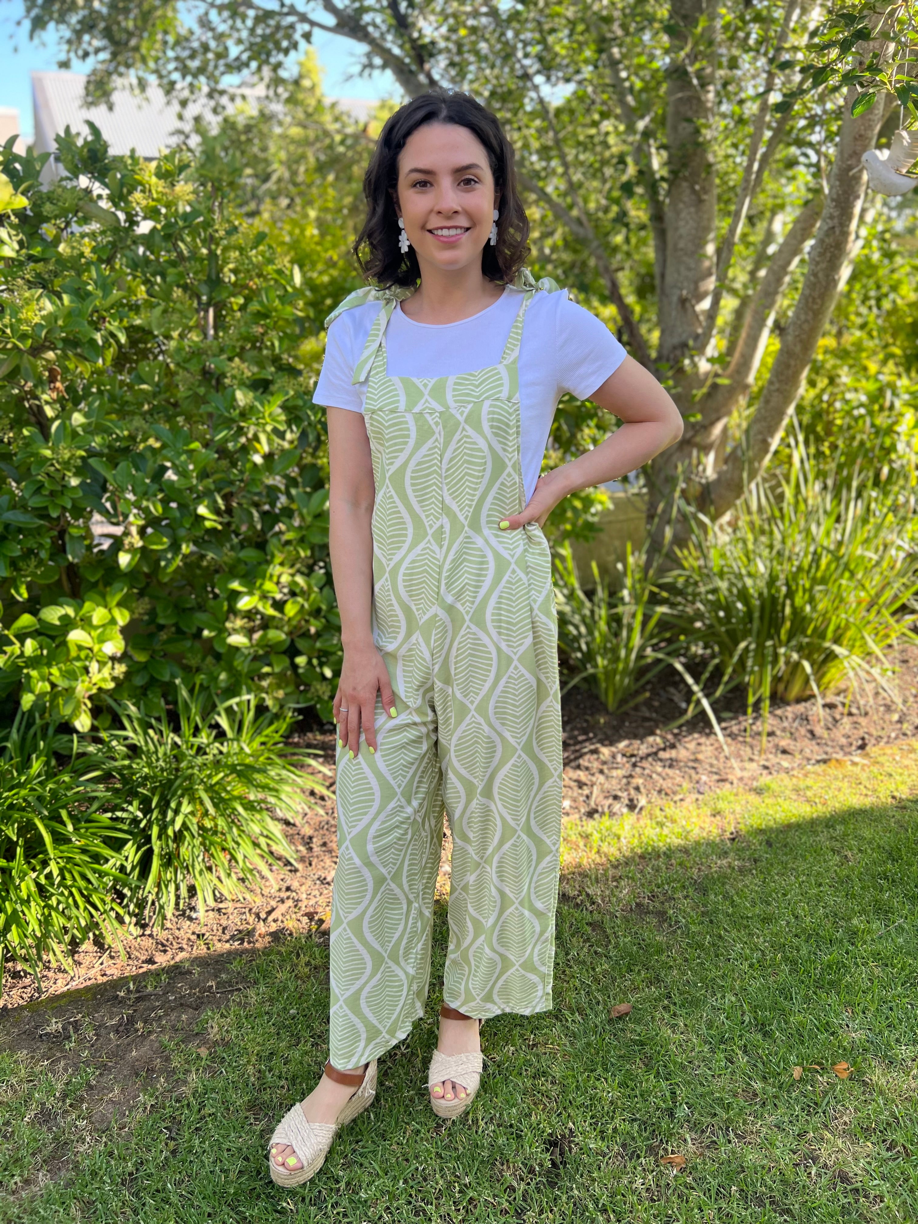 Emma jumpsuit - Green leaf