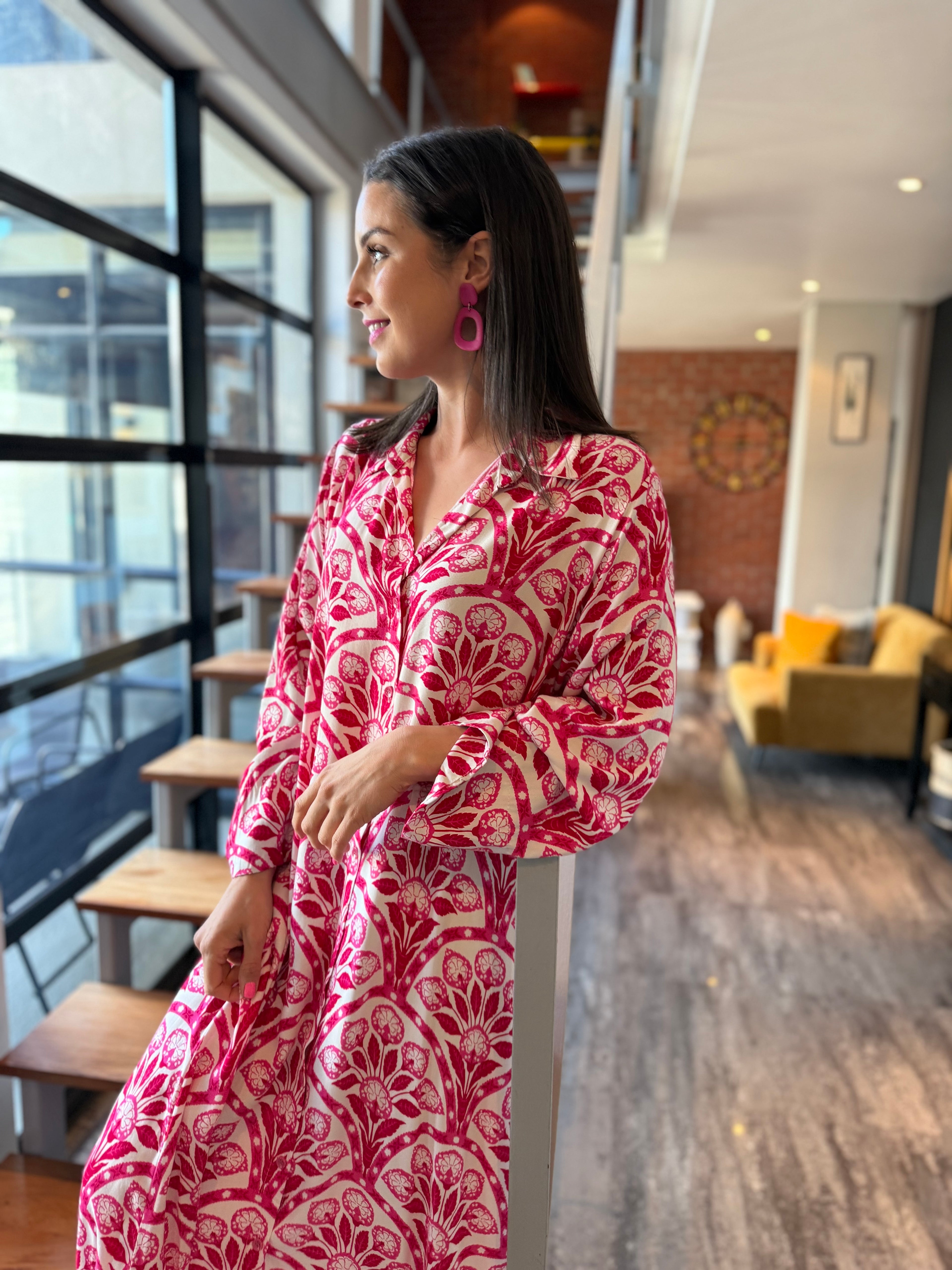 Dessie dress - Cerise Indie