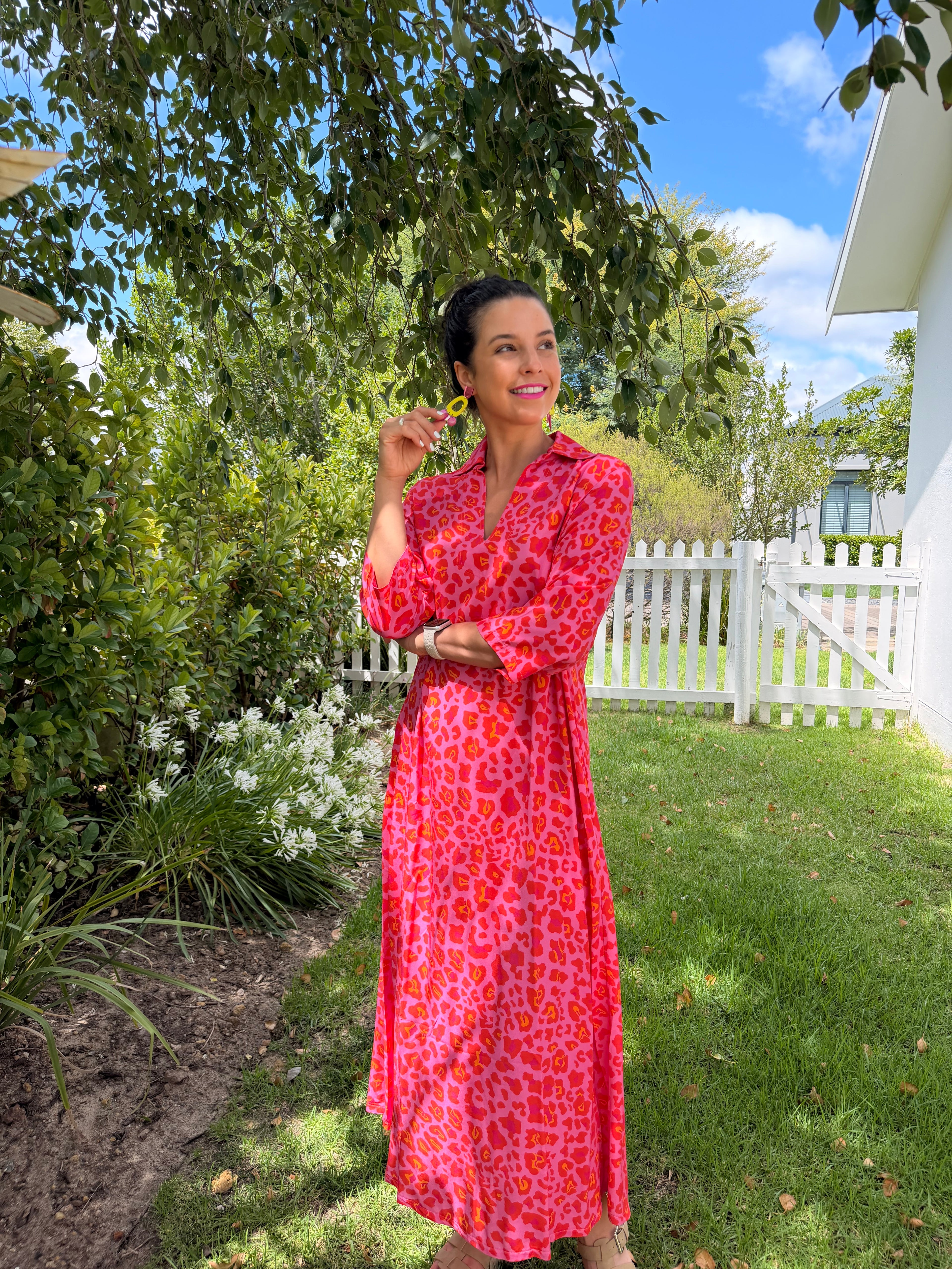 Vicky dress - Pink Leopard