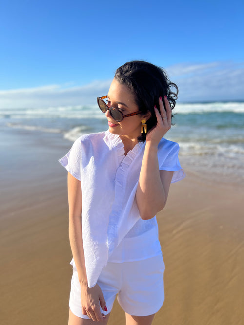 Anelia top - White linen