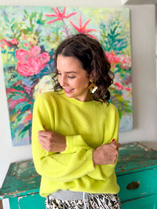 Baby alpaca knit - High Lime