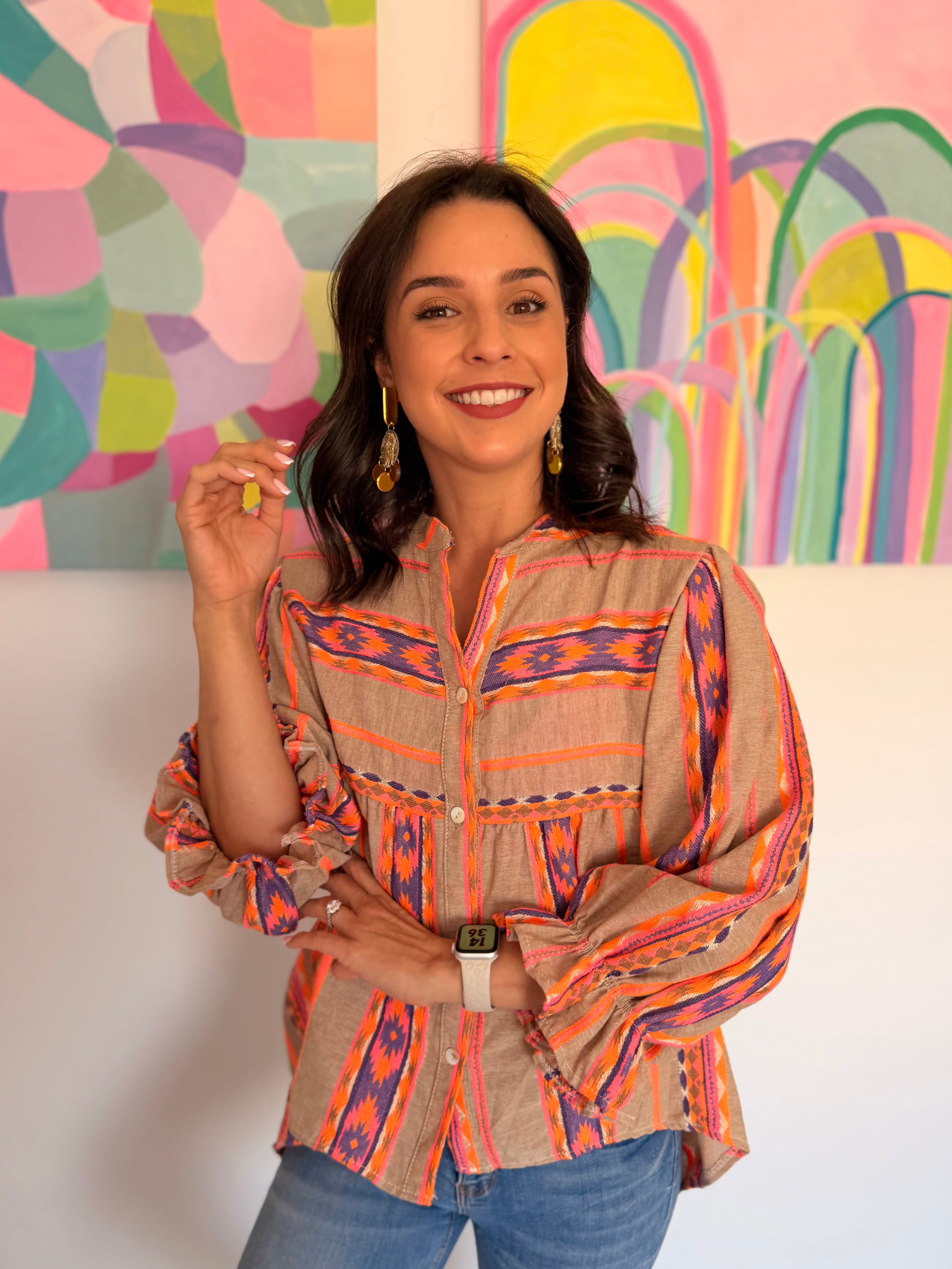 Jill top - Boho mocha