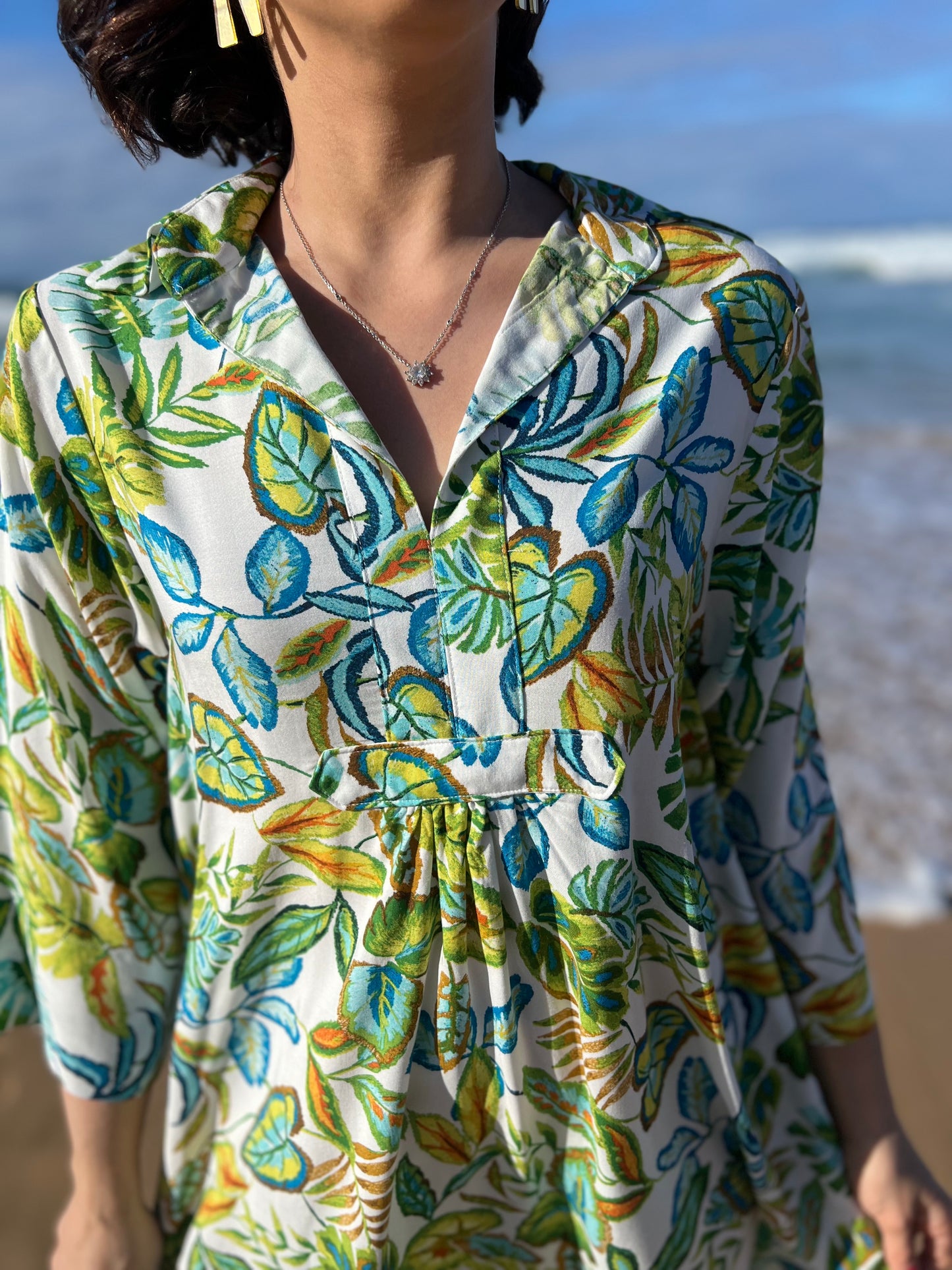 Denise dress - Tropical leaf