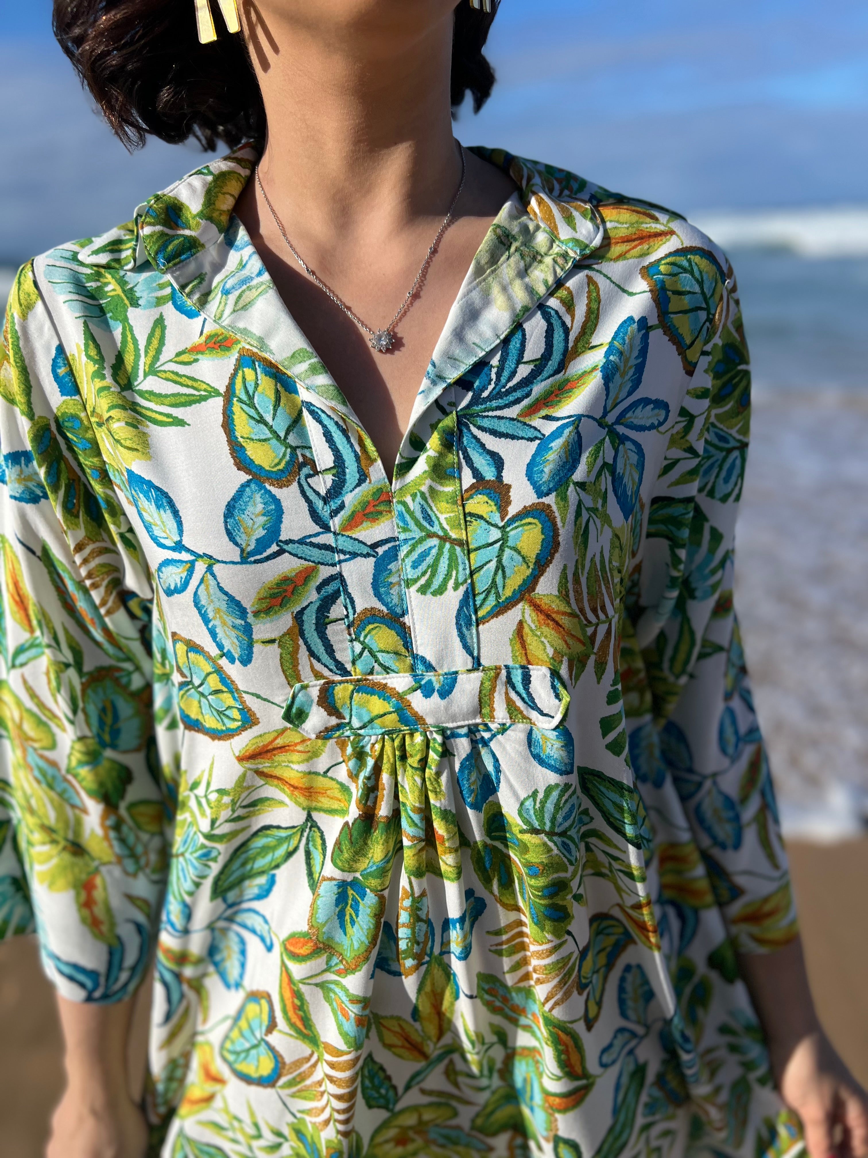 Denise dress - Tropical leaf